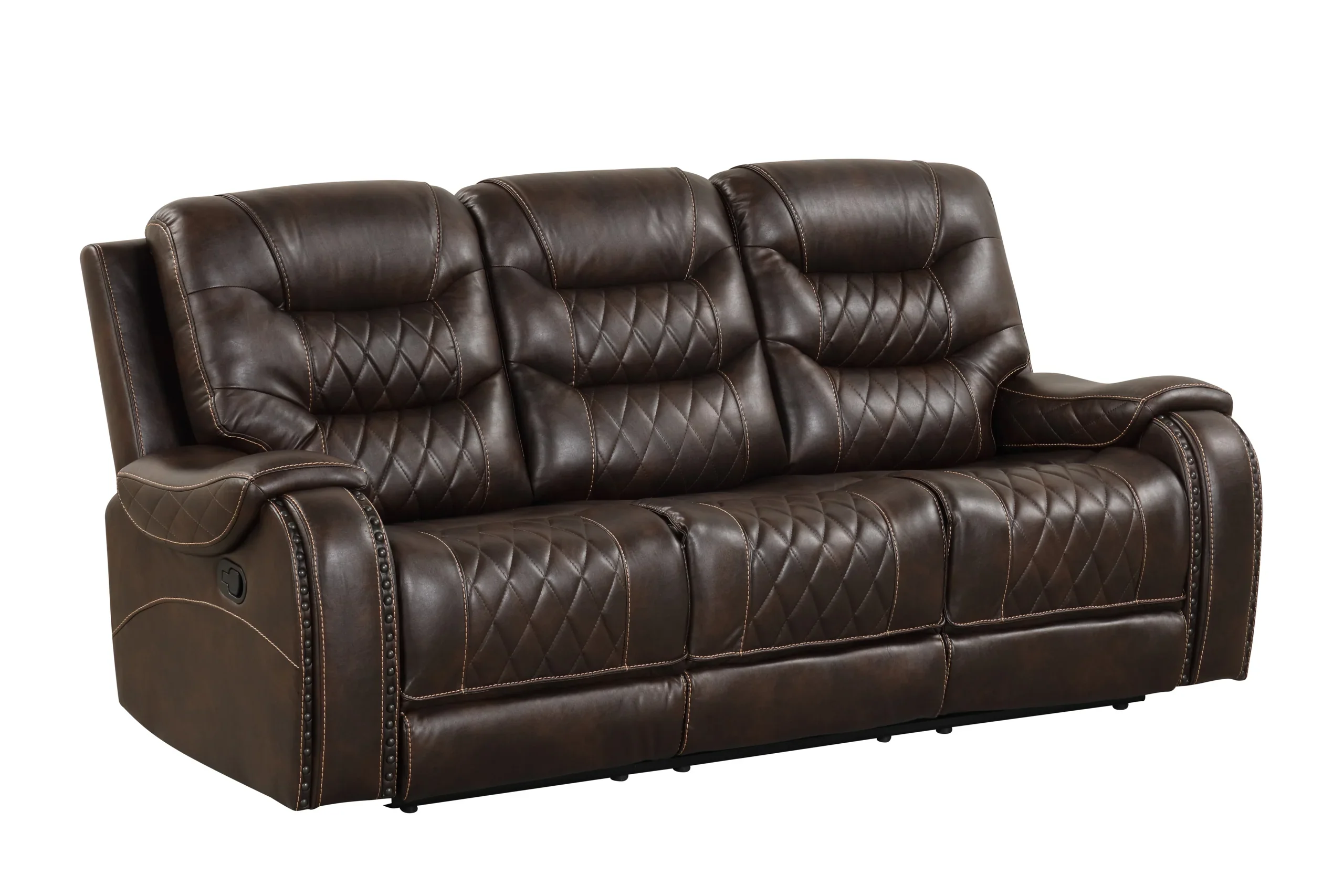 Cloud Brown Oversized 3-Piece Reclining Living Room Set - Image 2
