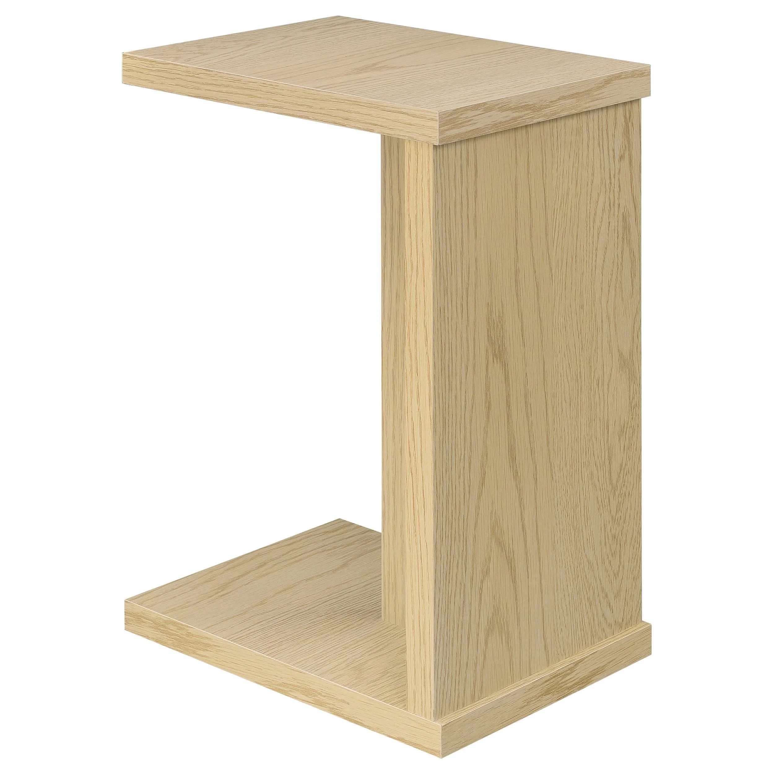 Clower Light Oak Engineered Wood C-Shaped Sofa Side Table - Image 6