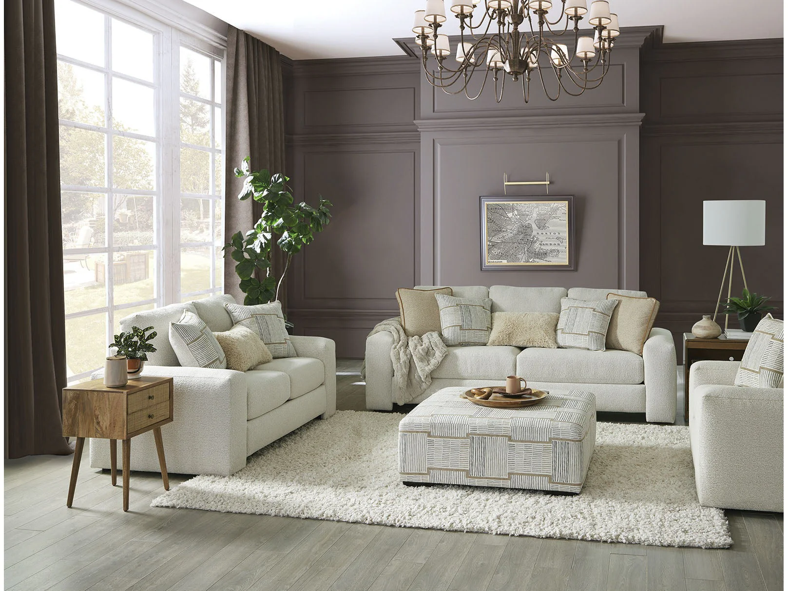 Cochrane Cream/Beige Sofa & Loveseat