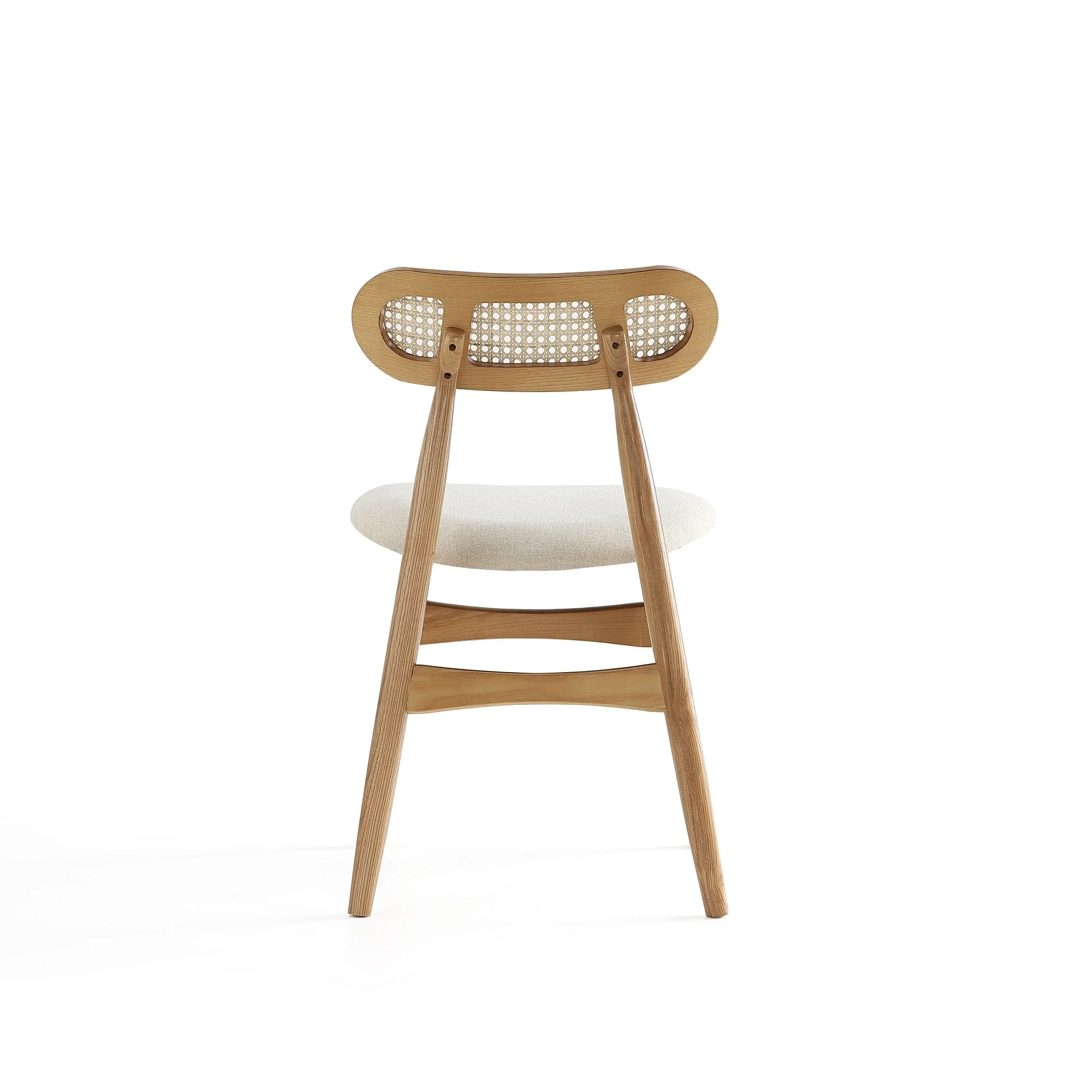 Colbert Dining Chair in Nature and Cane with Oatmeal Upholstered Seating (set of 2) - Image 7