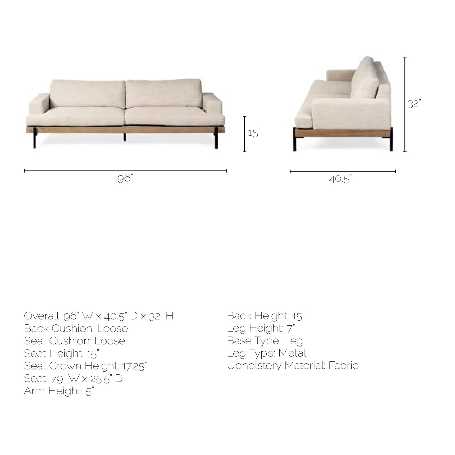 Colburne Ii 95 Inch Beige Upholstered Three Seater Sofa - Image 10