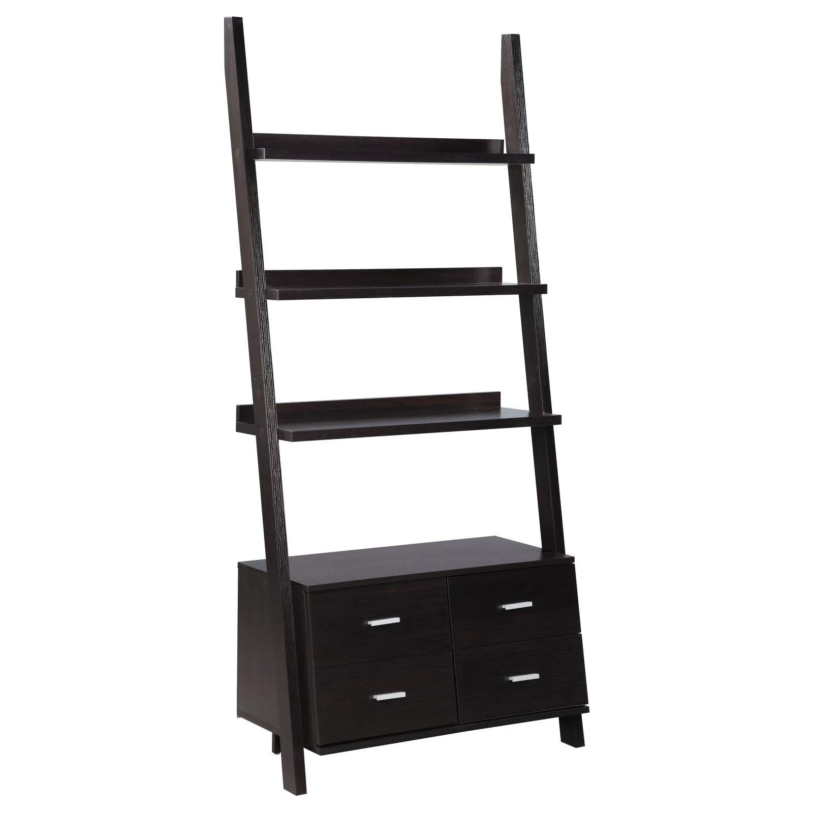 Colella Cappuccino 4-Drawer Storage Bookcase - Image 3