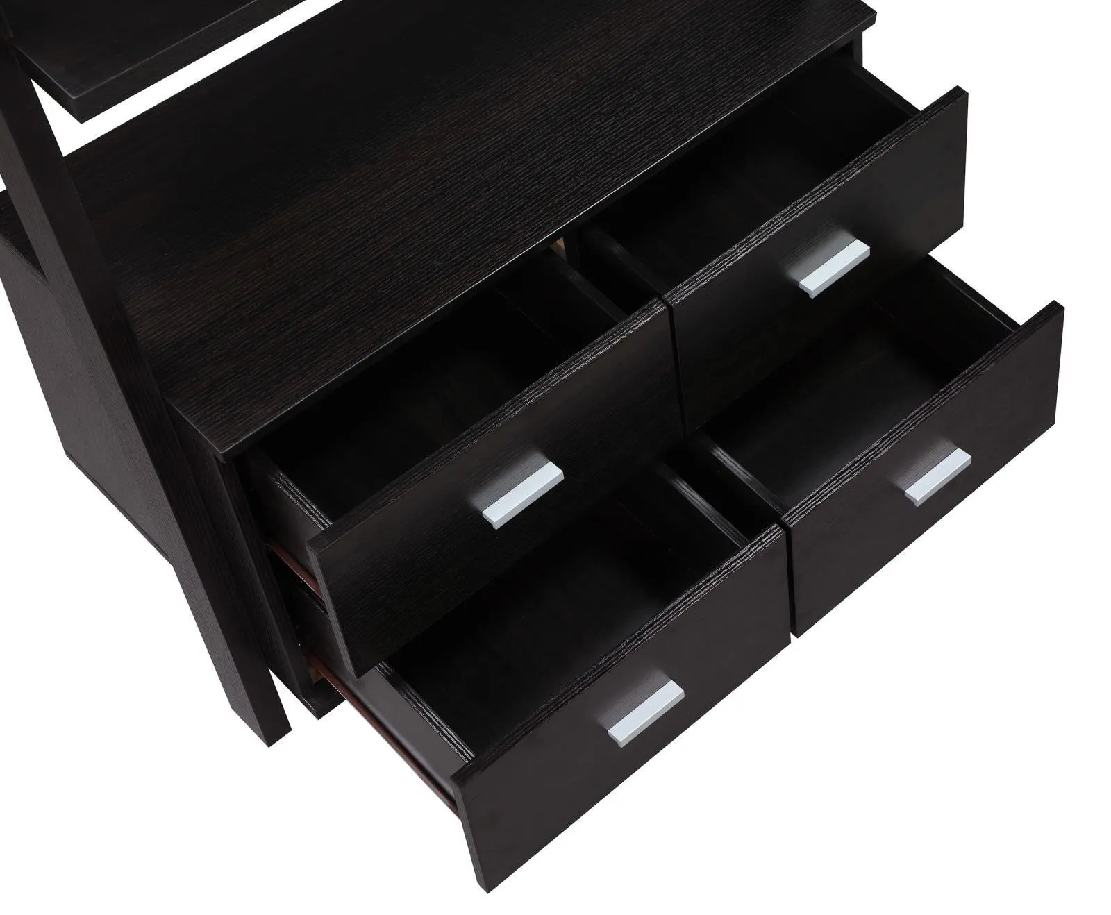 Colella Cappuccino 4-Drawer Storage Bookcase - Image 4