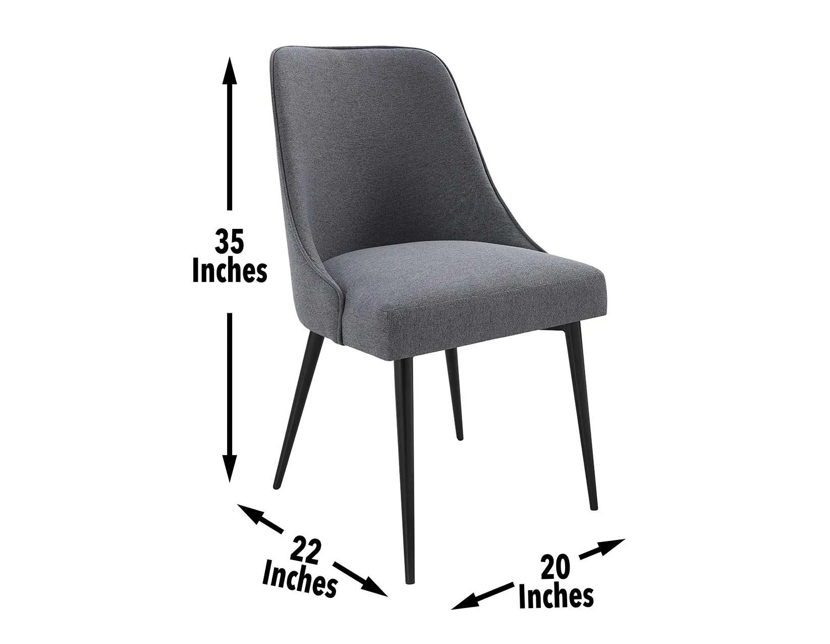 Colfax Side Chair Charcoal, Set of 2 - Image 9