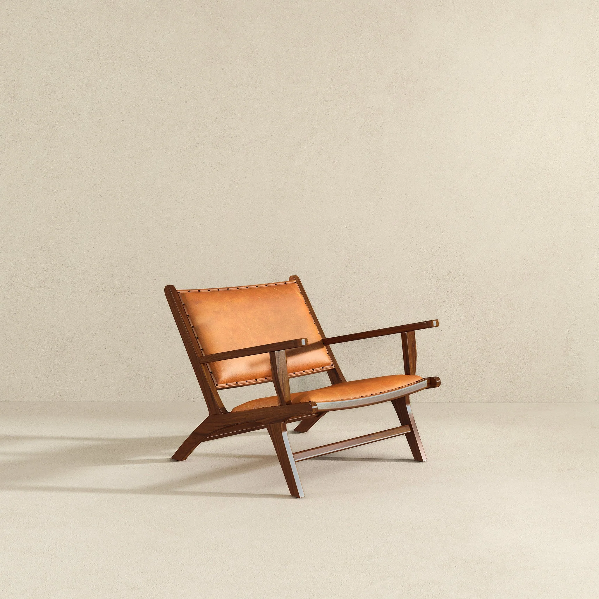 Colin Tan Genuine Leather Lounge Chair - Image 6
