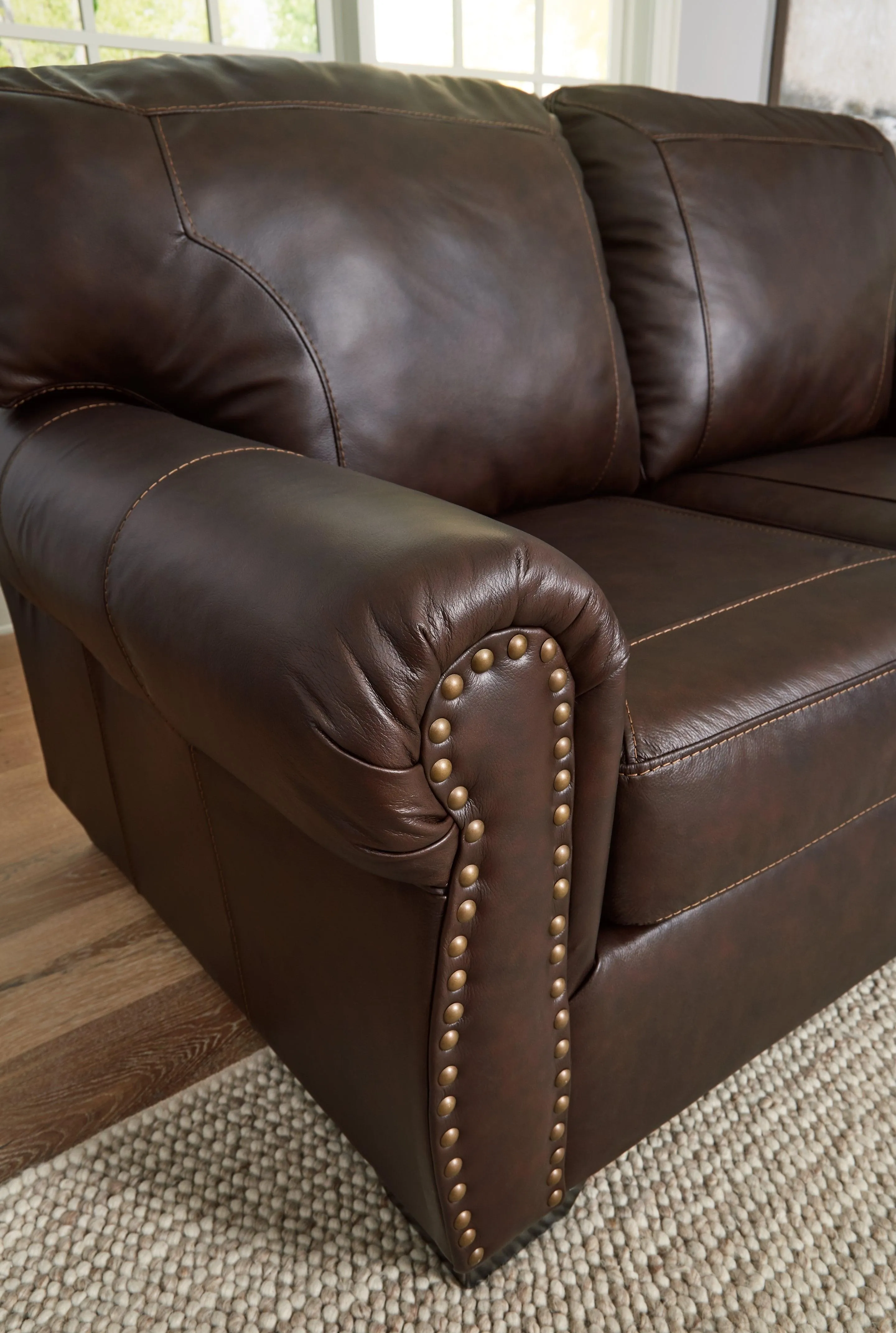 Colleton Dark Brown Leather Sofa - Image 6