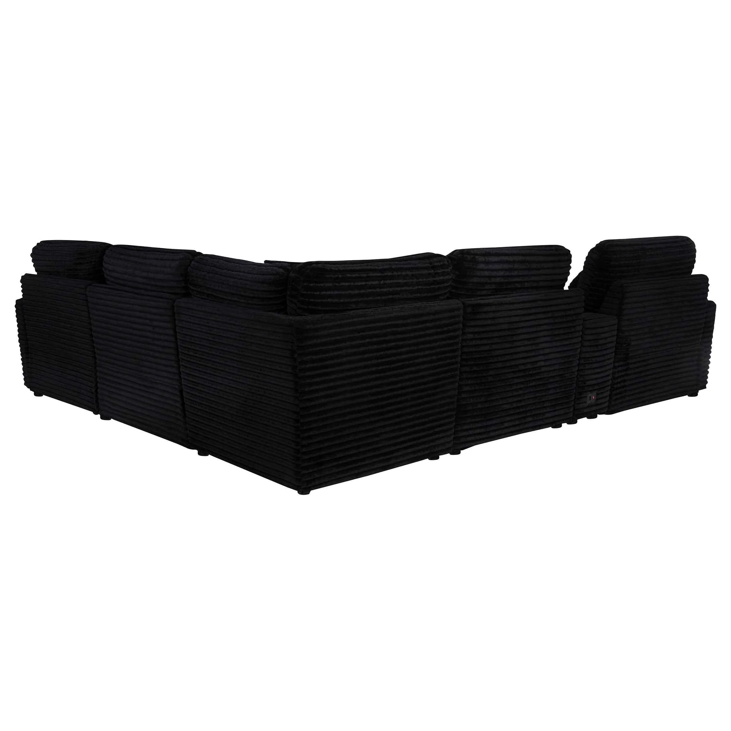 Collins Black 6-piece Modular Power Reclining Sectional - Image 4