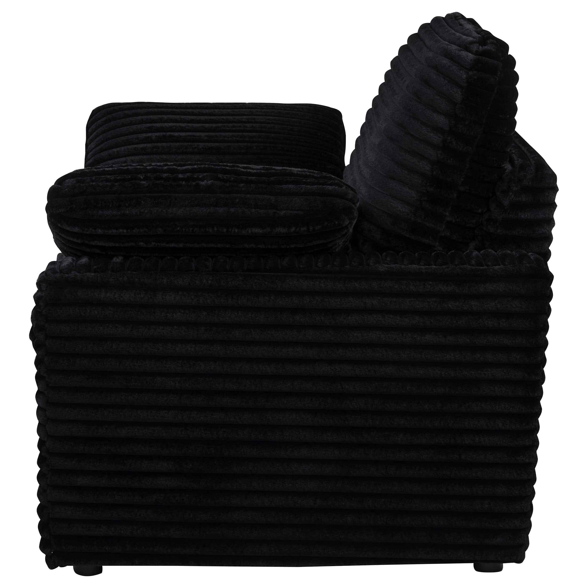 Collins Black Upholstered Power Recliner Chair - Image 6