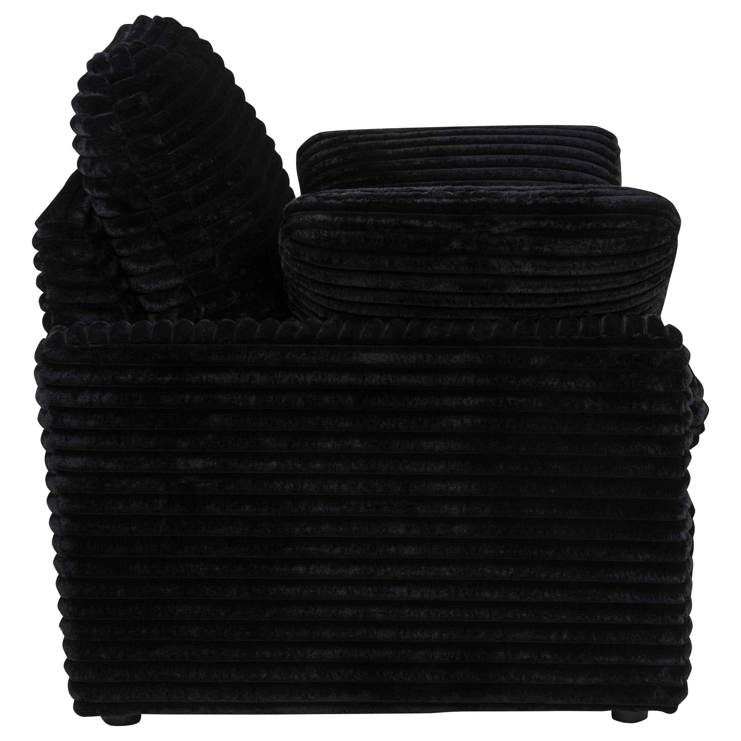 Collins Black Upholstered Power Recliner Chair - Image 9