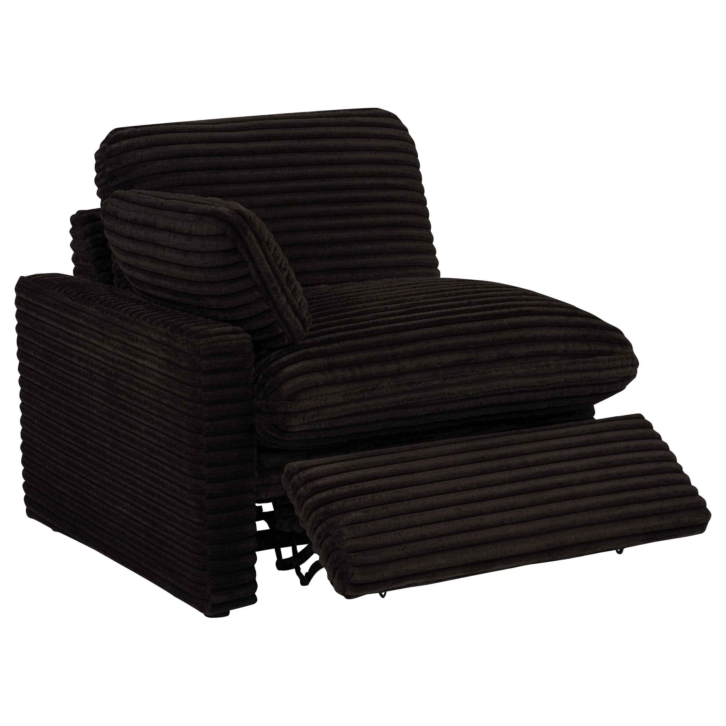 Collins Chocolate Brown Modular Power Loveseat - Image 4