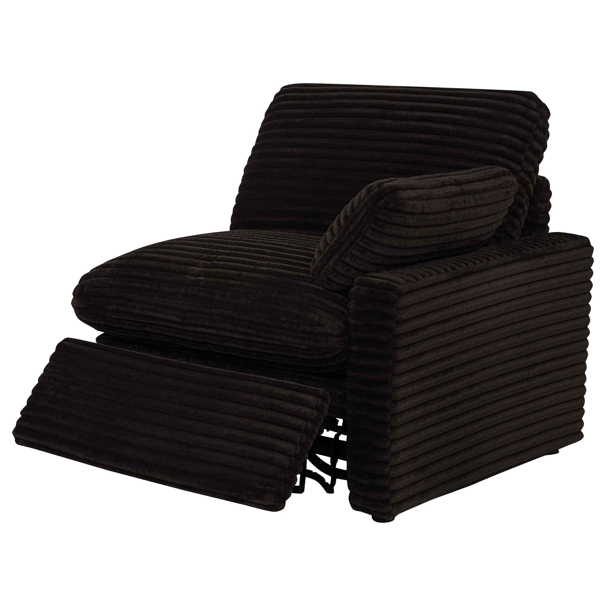 Collins Chocolate Brown Modular Power Sofa - Image 7