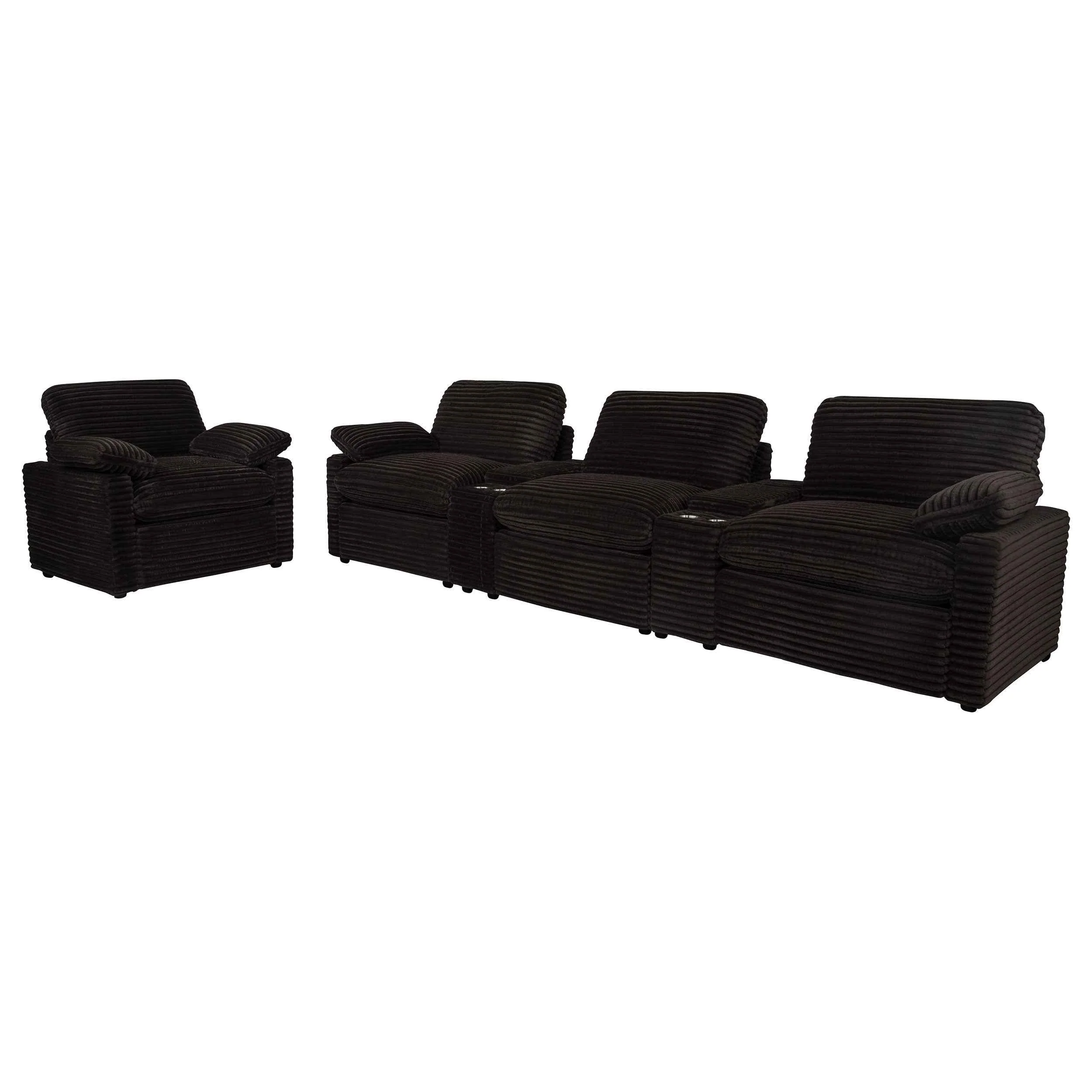 Collins Chocolate Brown Upholstered Power Recliner Chair - Image 13