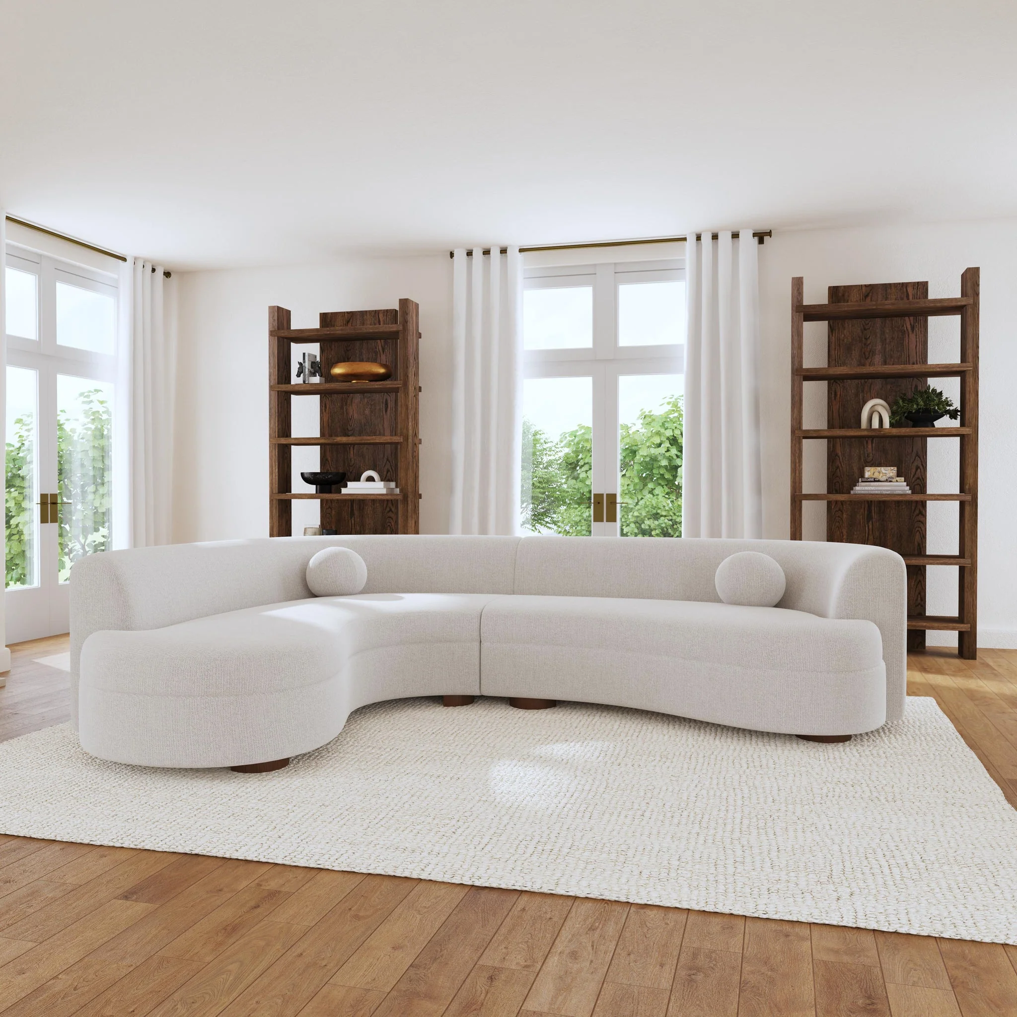 Concord 2 Piece Sectional - Ivory - Image 6