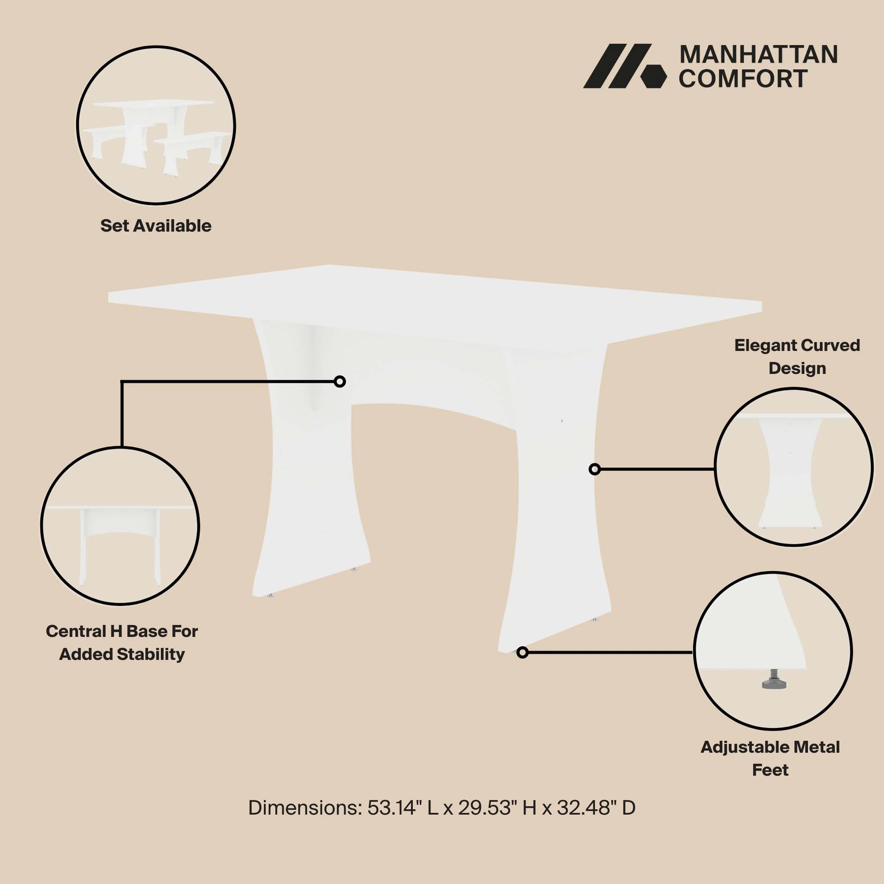 Coney Dining Table in White - Image 4