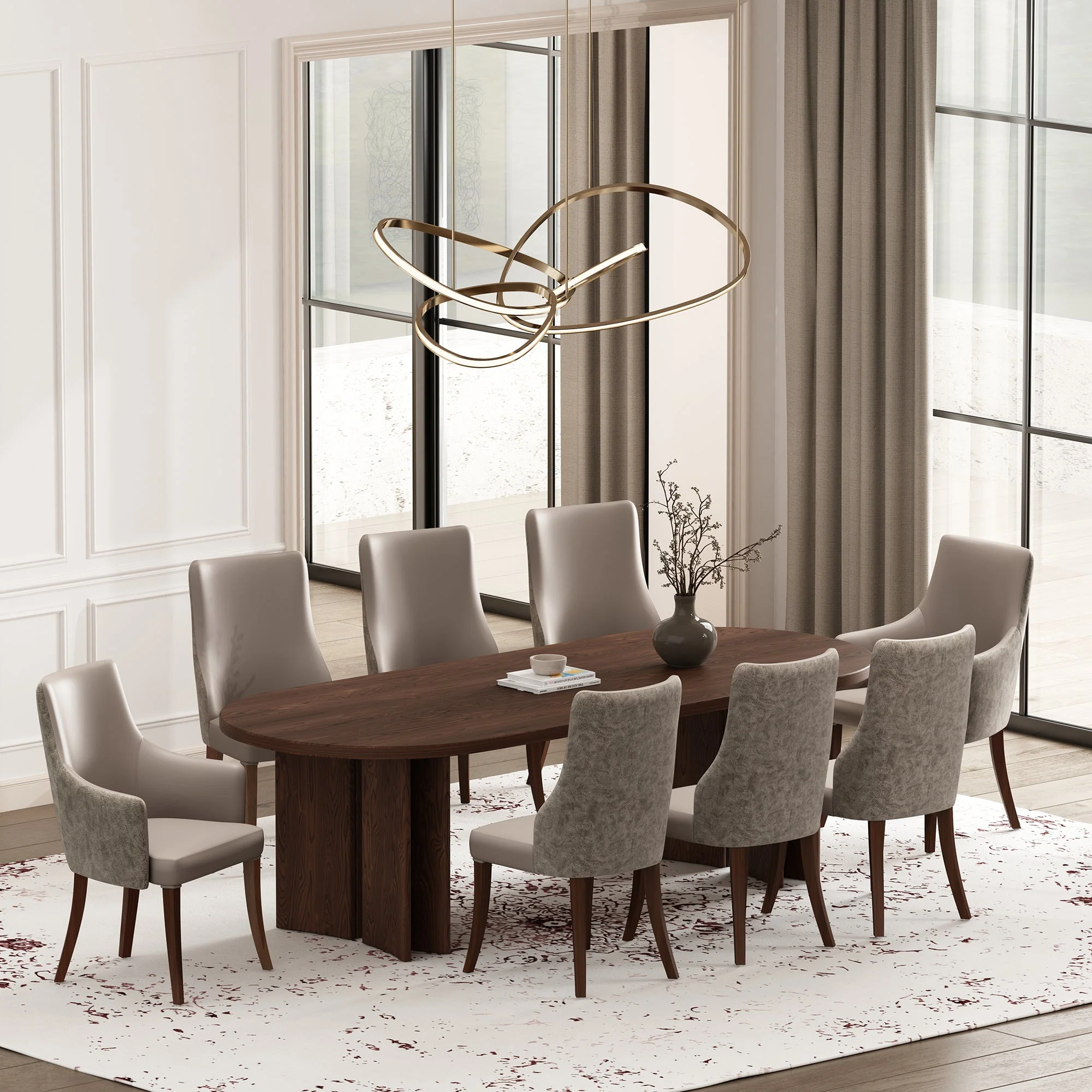 Connie Dining Armchair in Taupe (set of 2) - Image 11