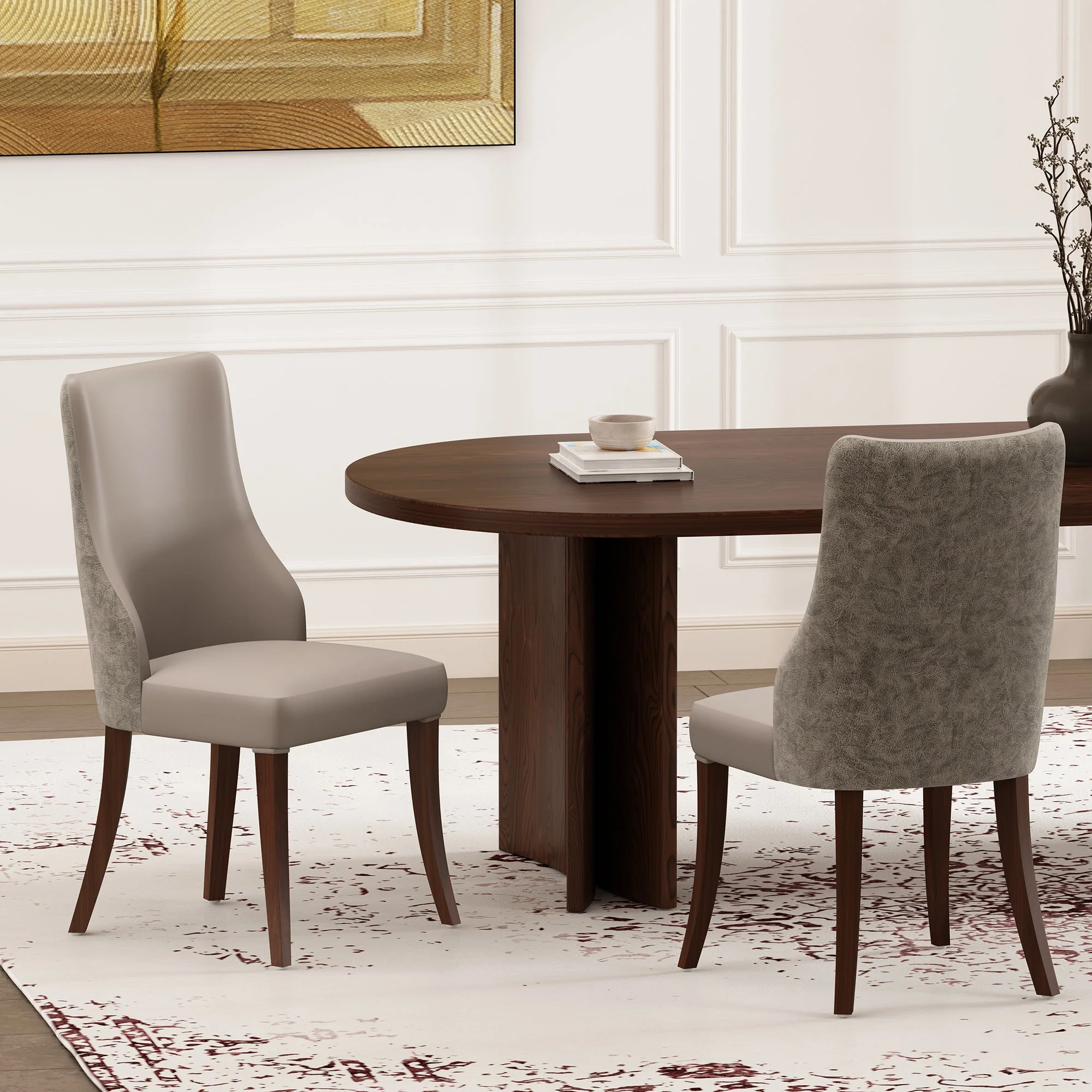 Connie Dining Chair in Taupe (set of 2) - Image 2