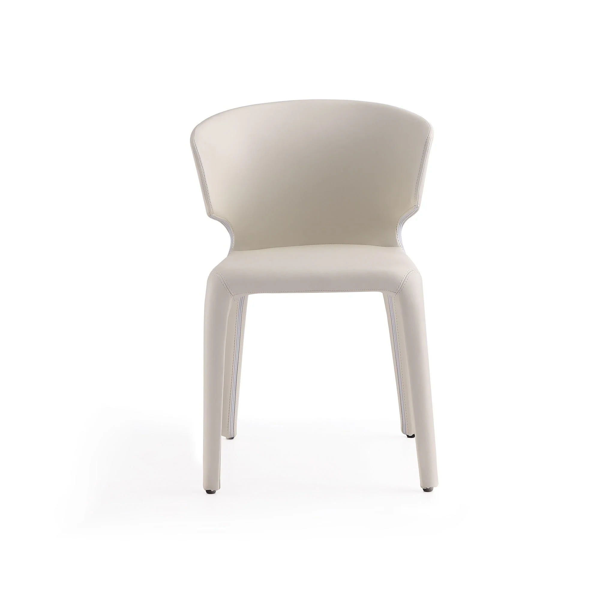 Conrad Leather Dining Chair in Cream (set of 2) - Image 5