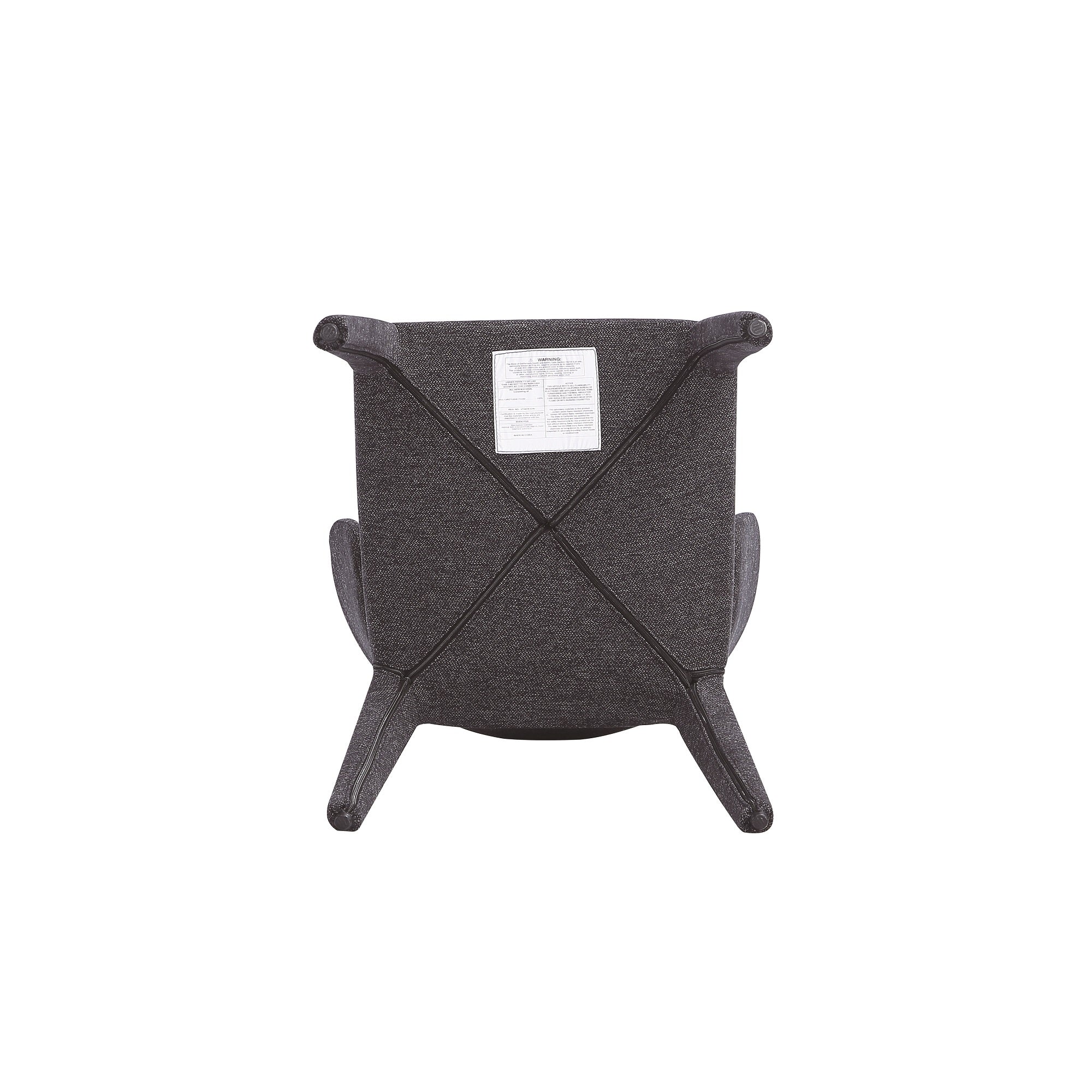 Conrad Woven Tweed Dining Chair in Black (set of 2) - Image 10