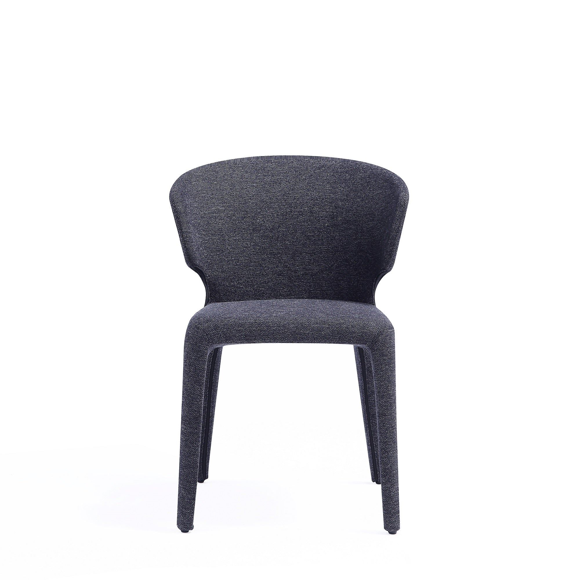 Conrad Woven Tweed Dining Chair in Black (set of 2) - Image 4