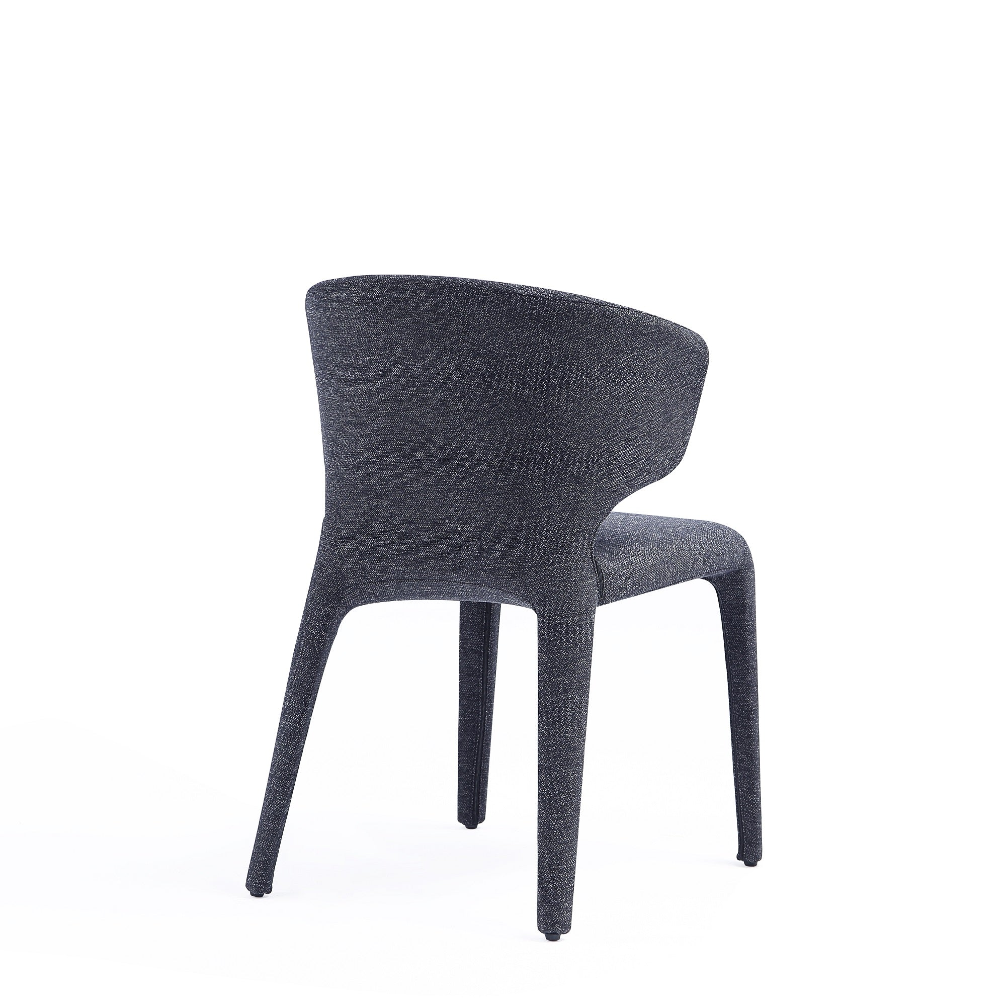 Conrad Woven Tweed Dining Chair in Black (set of 2) - Image 7