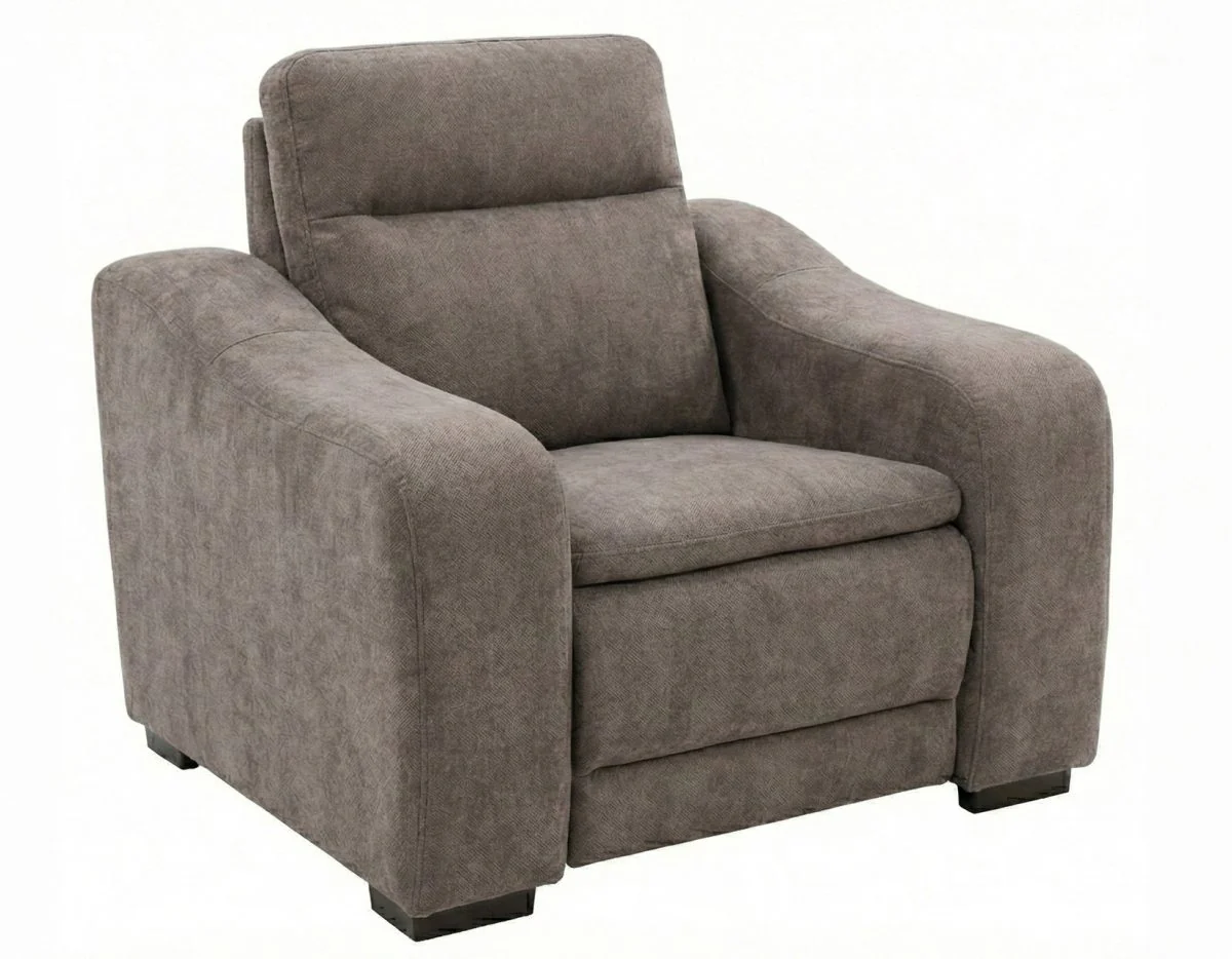 Conroe Gray Dual-Power Recliner - Image 2