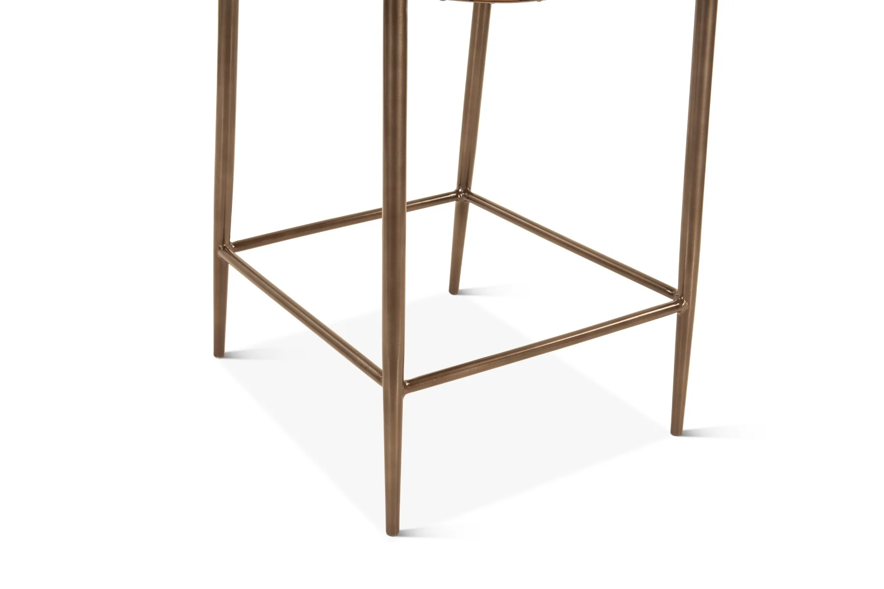 Copenhagen 17" Counter Chair in Brown Buffalo Leather and Iron - Image 4