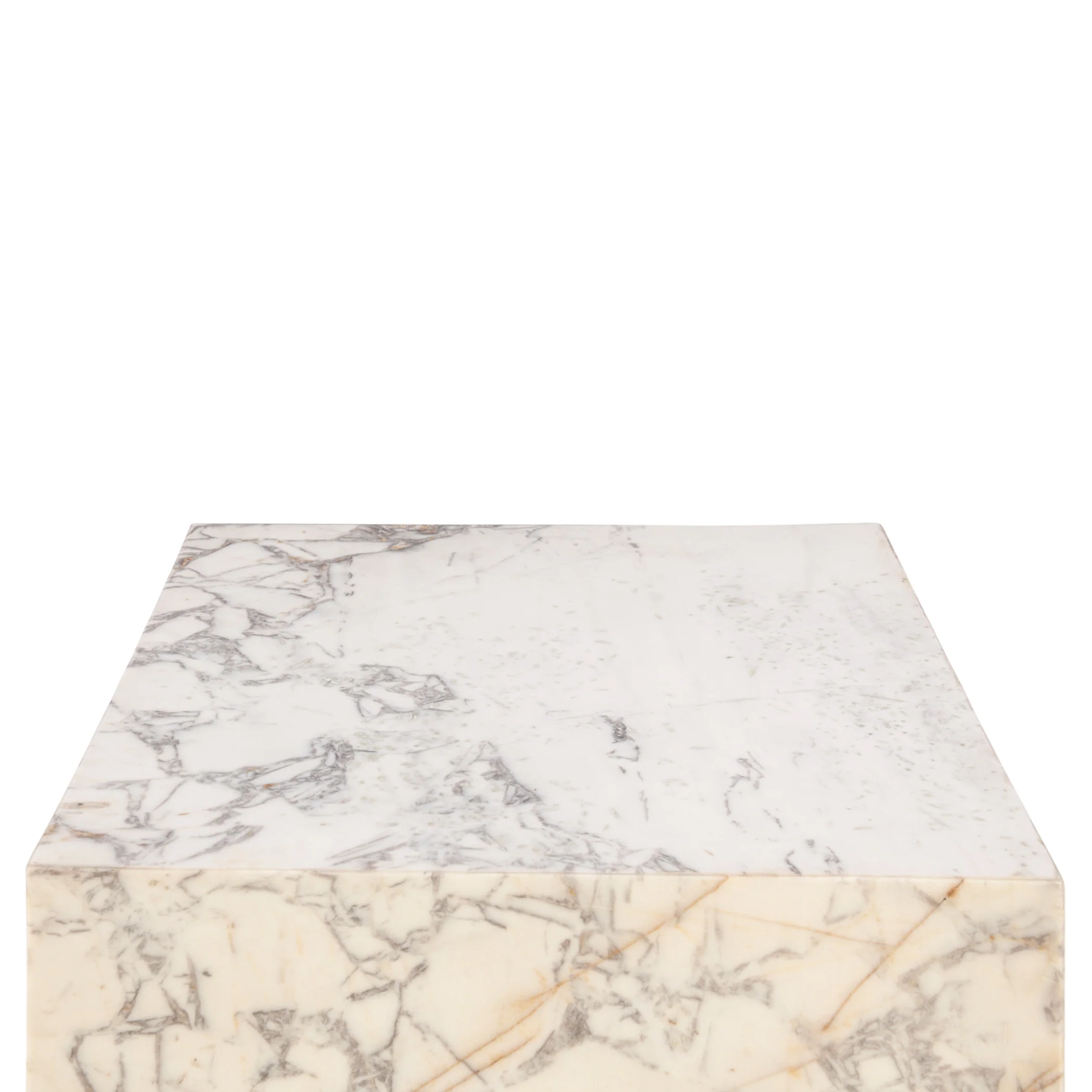 Nile 32" Drum Coffee Table in Alabaster Marble - Image 7