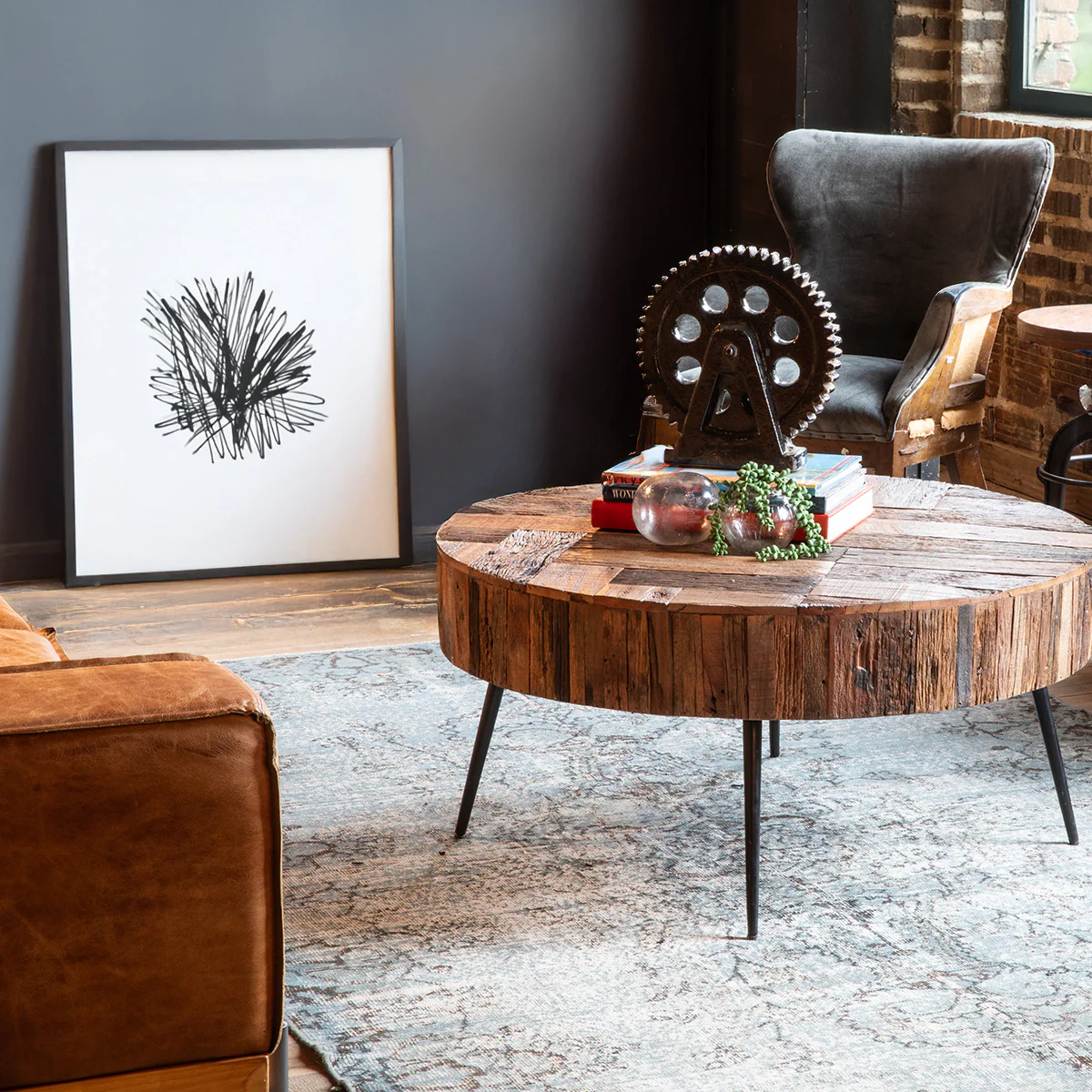 Jaipur 38" Round Coffee Table in Reclaimed Wood - Image 4