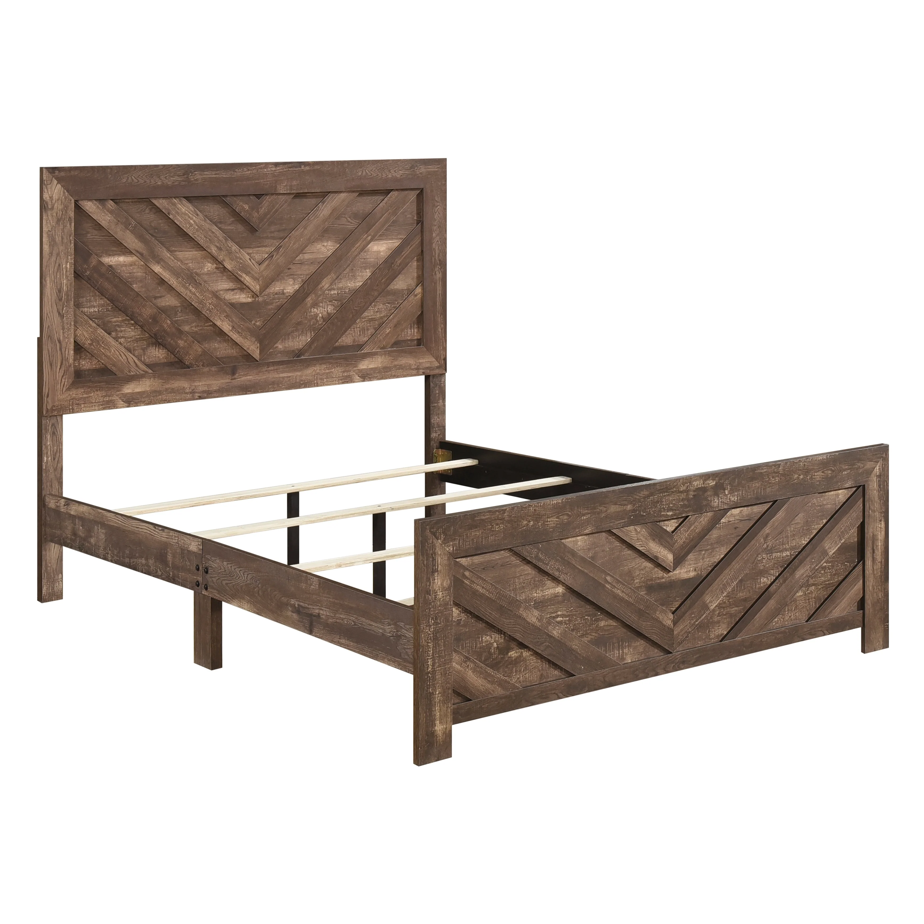 Corbin Brown Crossbuck Full Panel Bed - Image 4