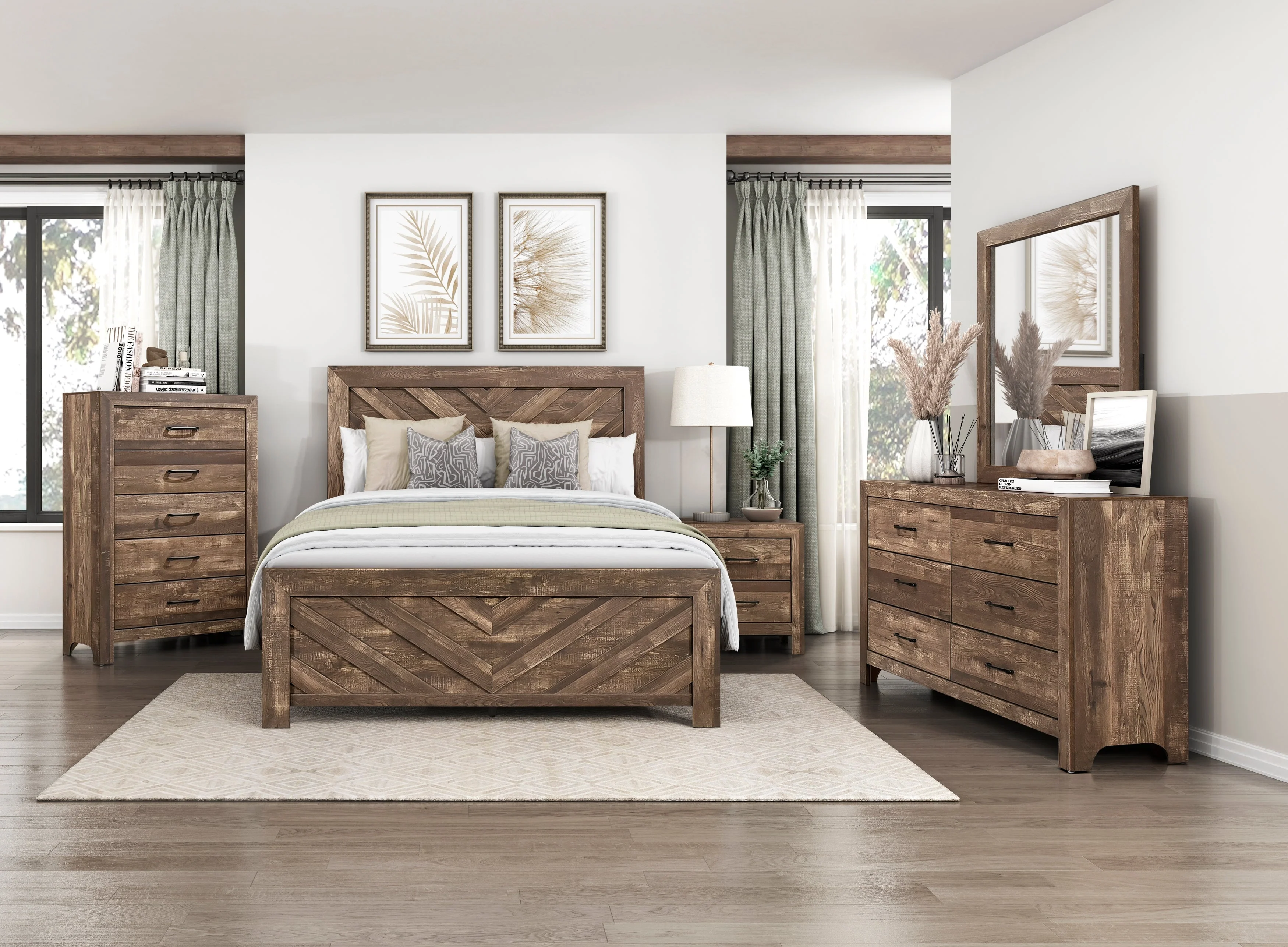Corbin Brown Crossbuck Panel Youth Bedroom Set - Image 6
