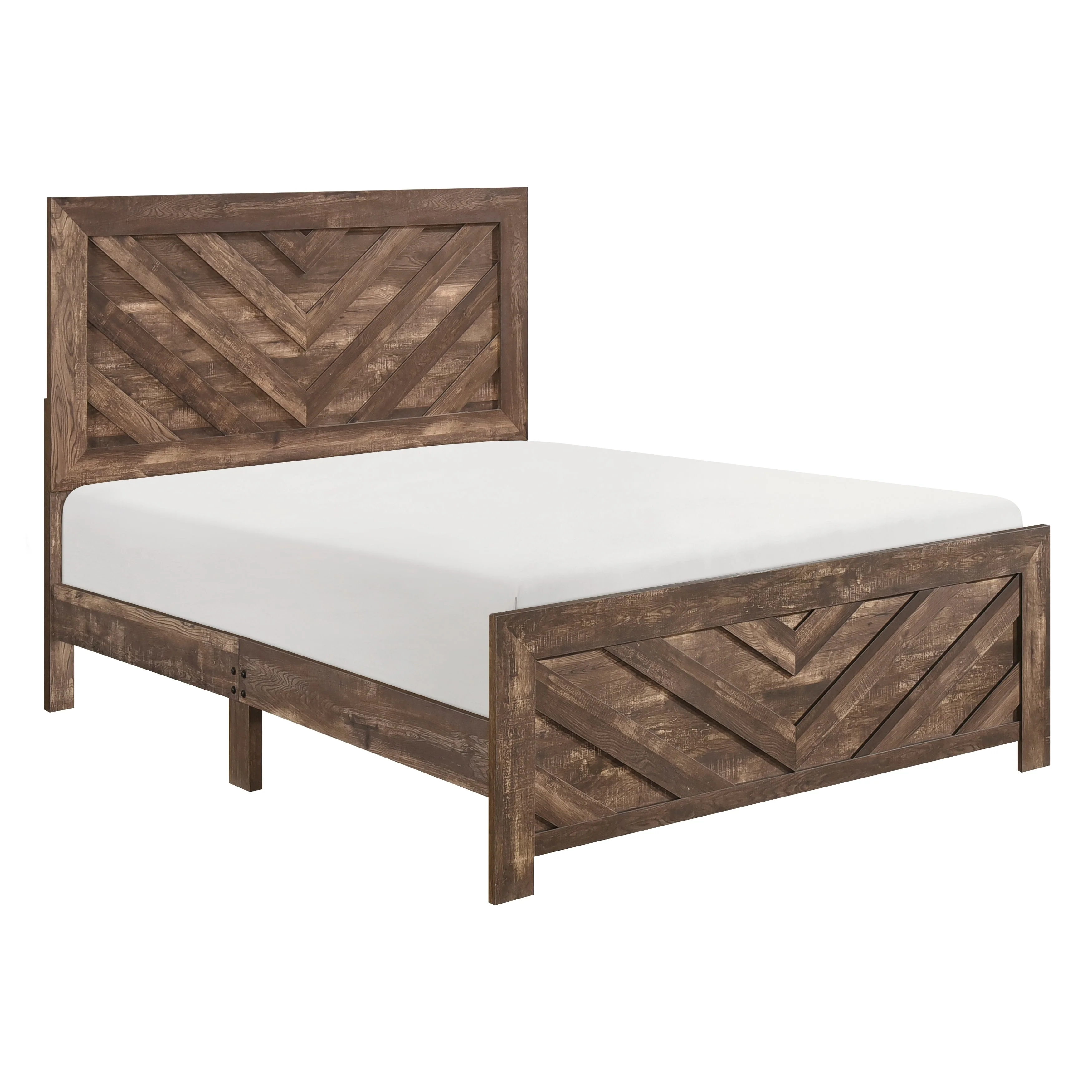Corbin Brown Crossbuck Queen Panel Bed - Image 2