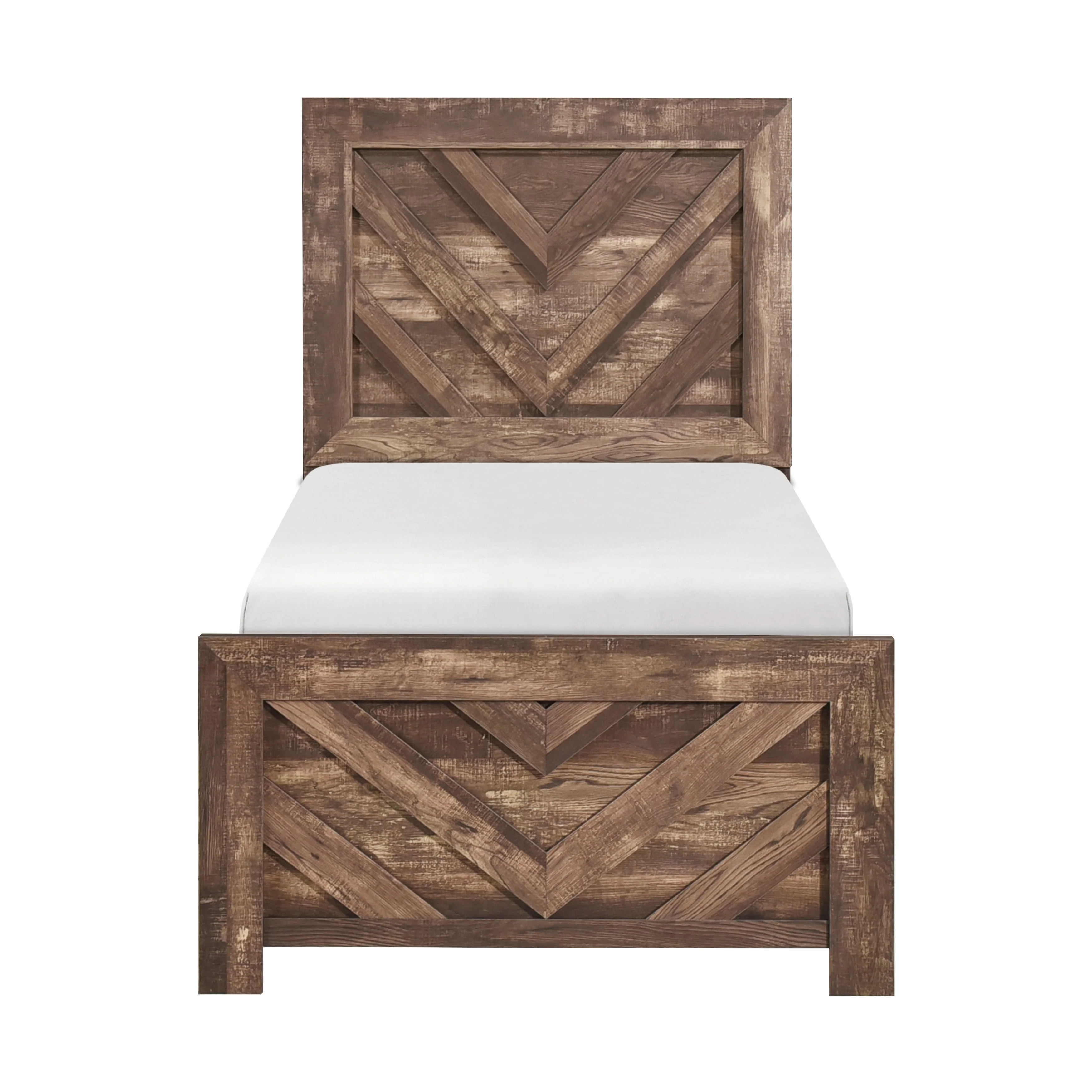 Corbin Brown Crossbuck Twin Panel Bed - Image 2