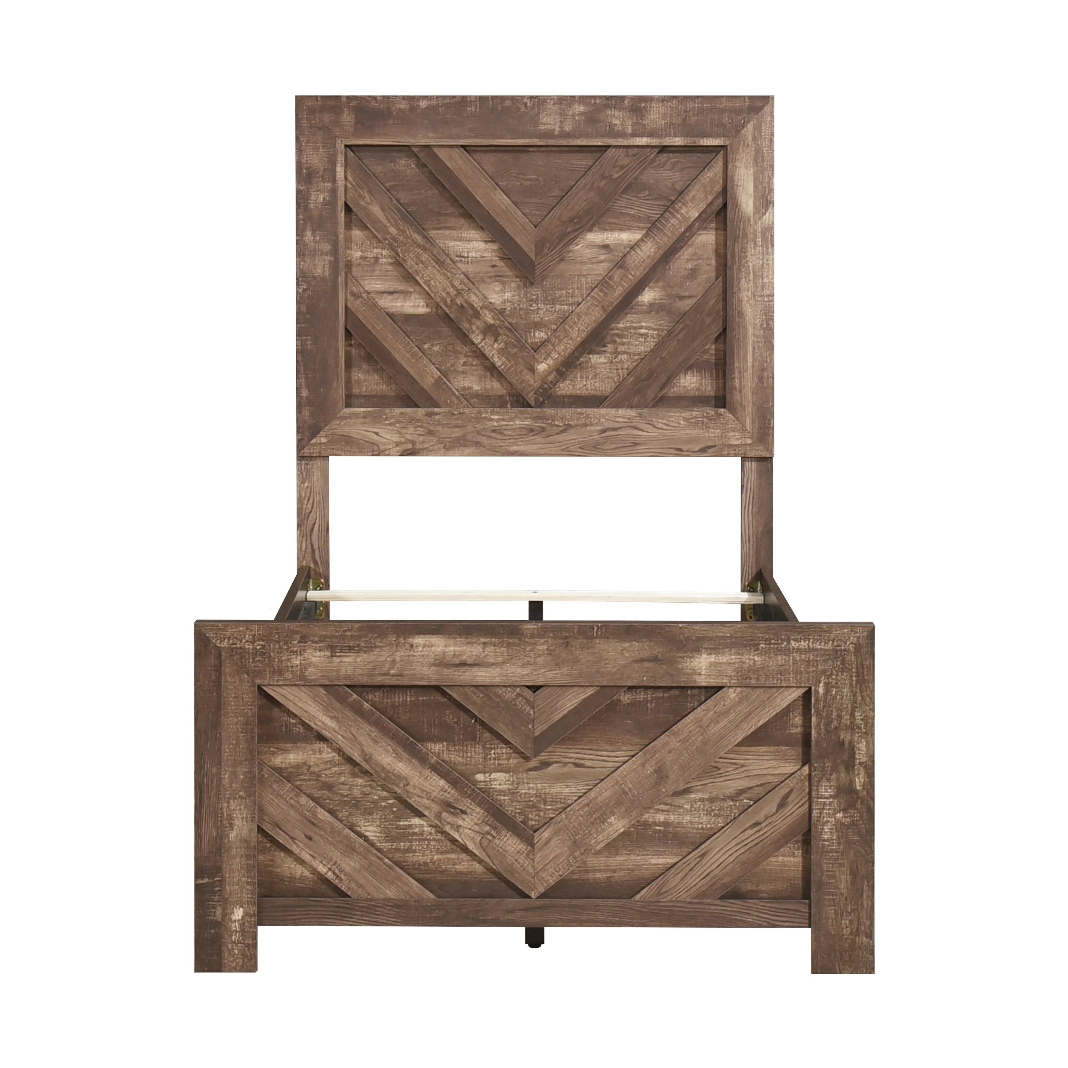 Corbin Brown Crossbuck Twin Panel Bed - Image 3
