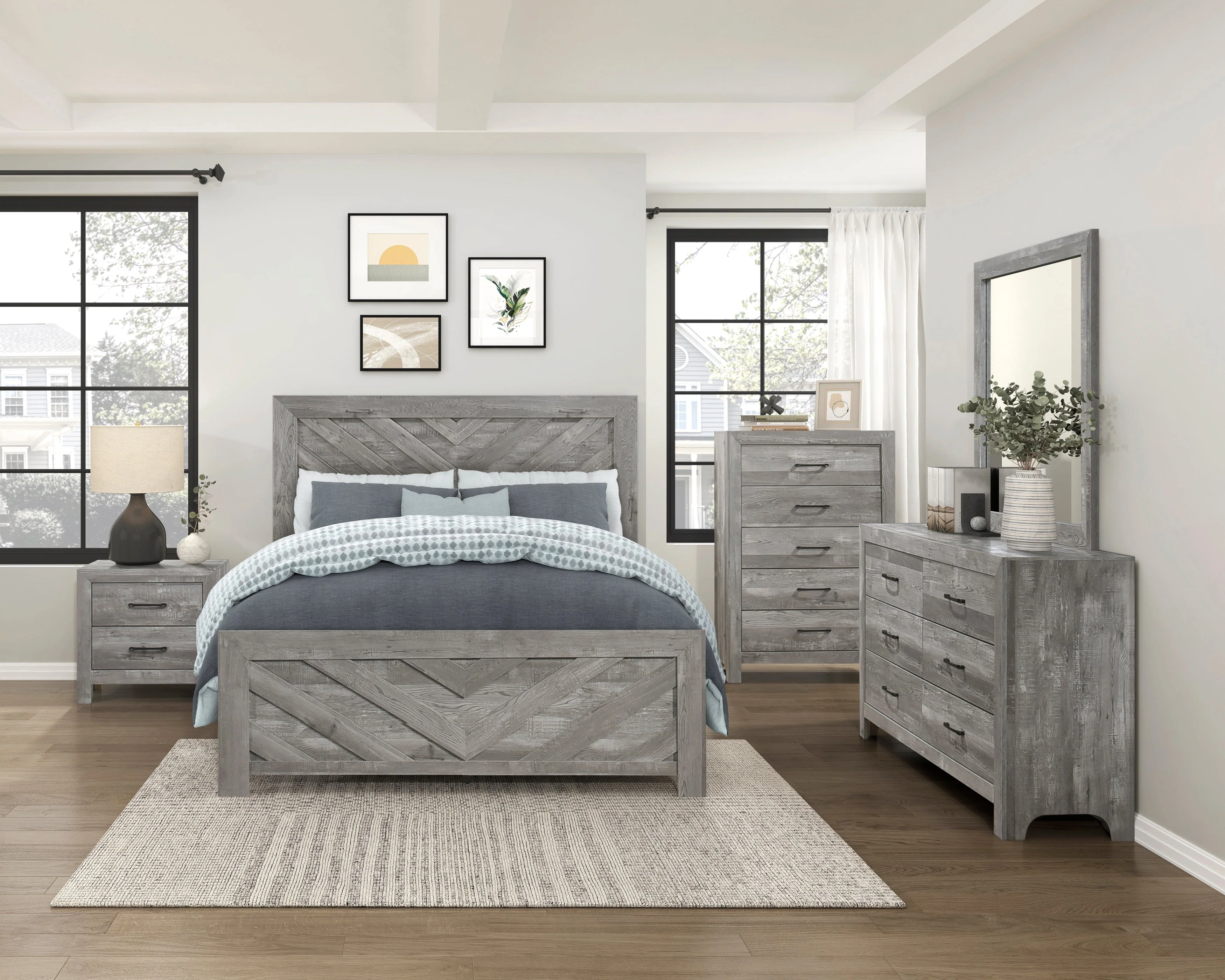 Corbin Gray Crossbuck California King Bed - Image 7
