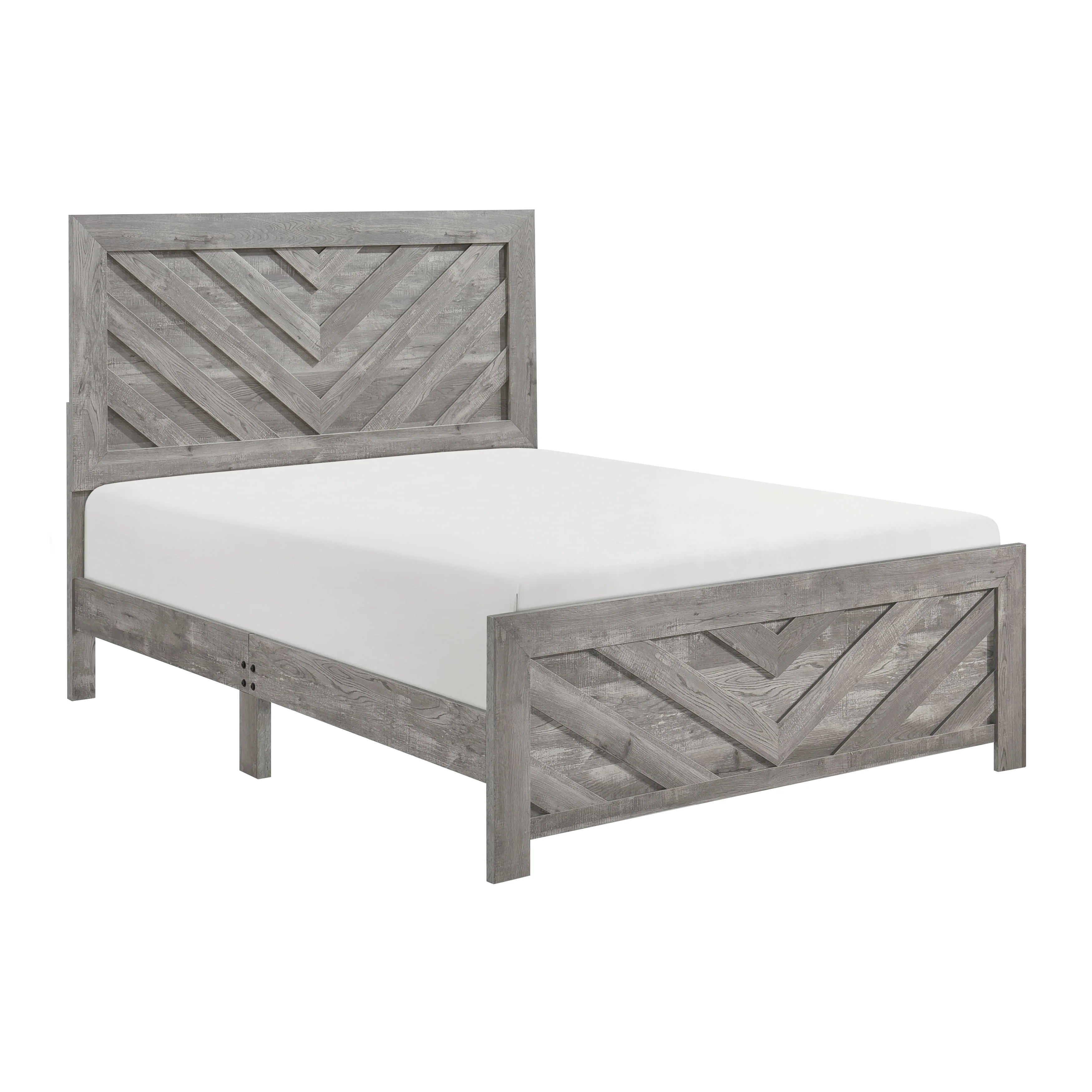 Corbin Gray Crossbuck Queen Panel Bed - Image 2