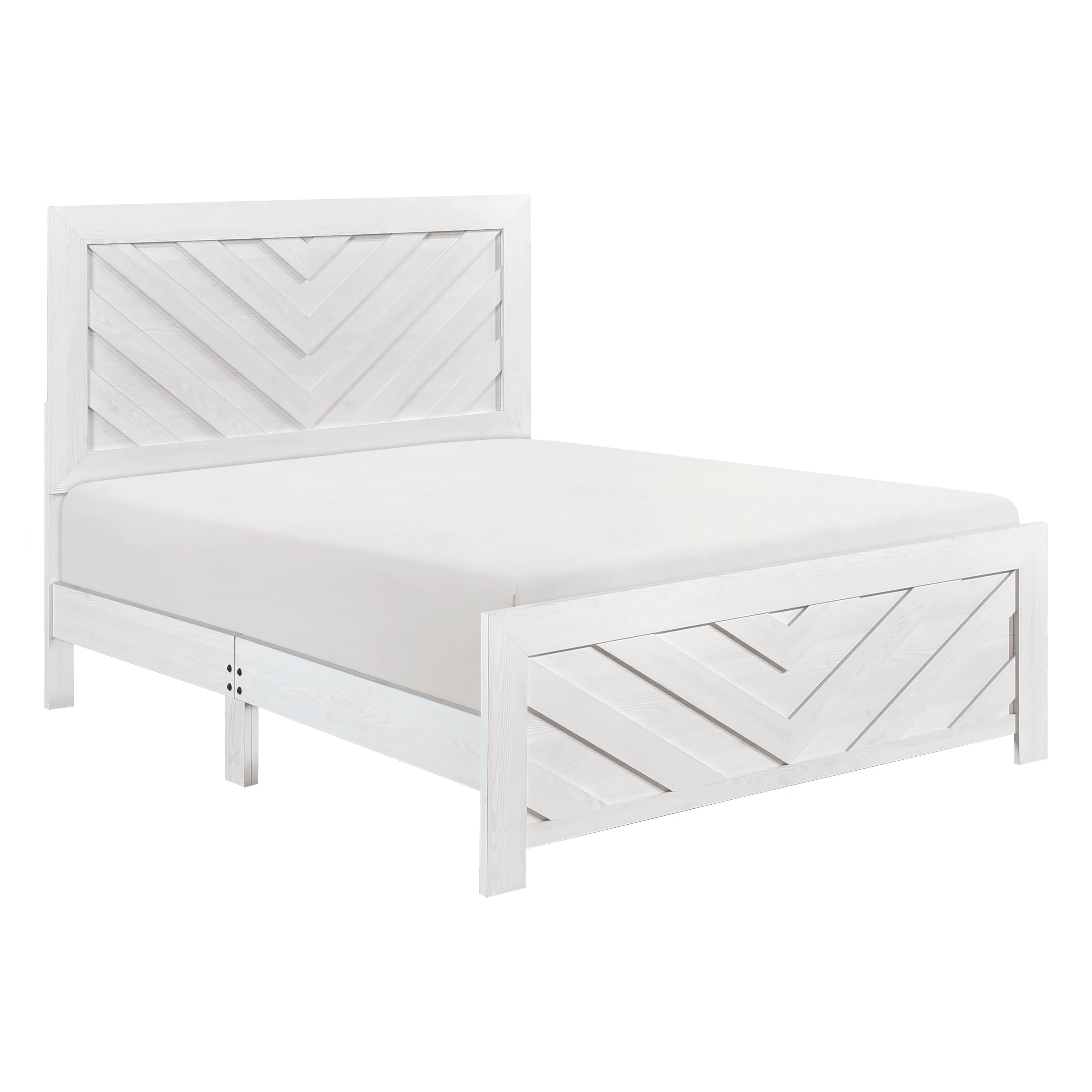 Corbin White Crossbuck Queen Panel Bed - Image 11