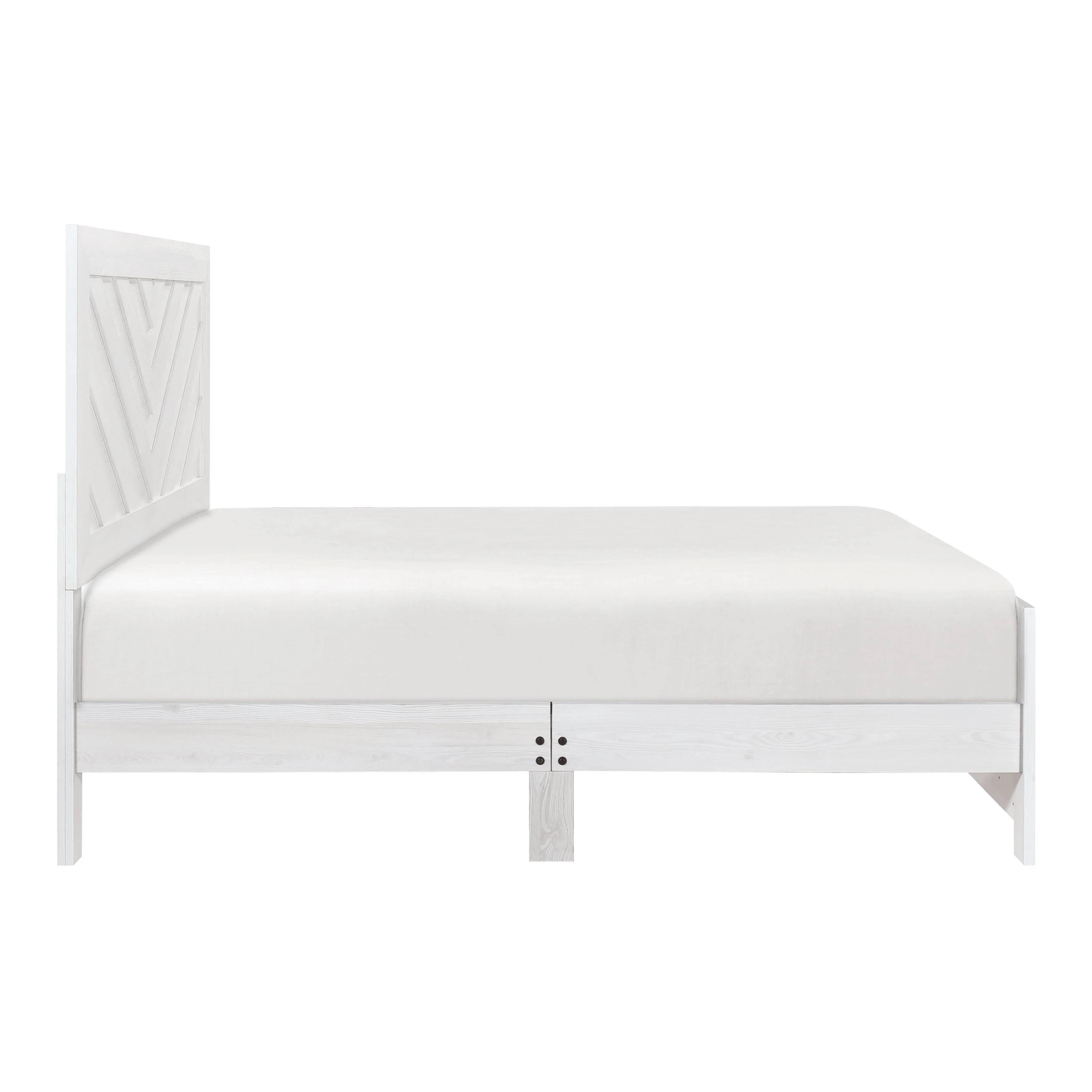 Corbin White Crossbuck Queen Panel Bed - Image 4