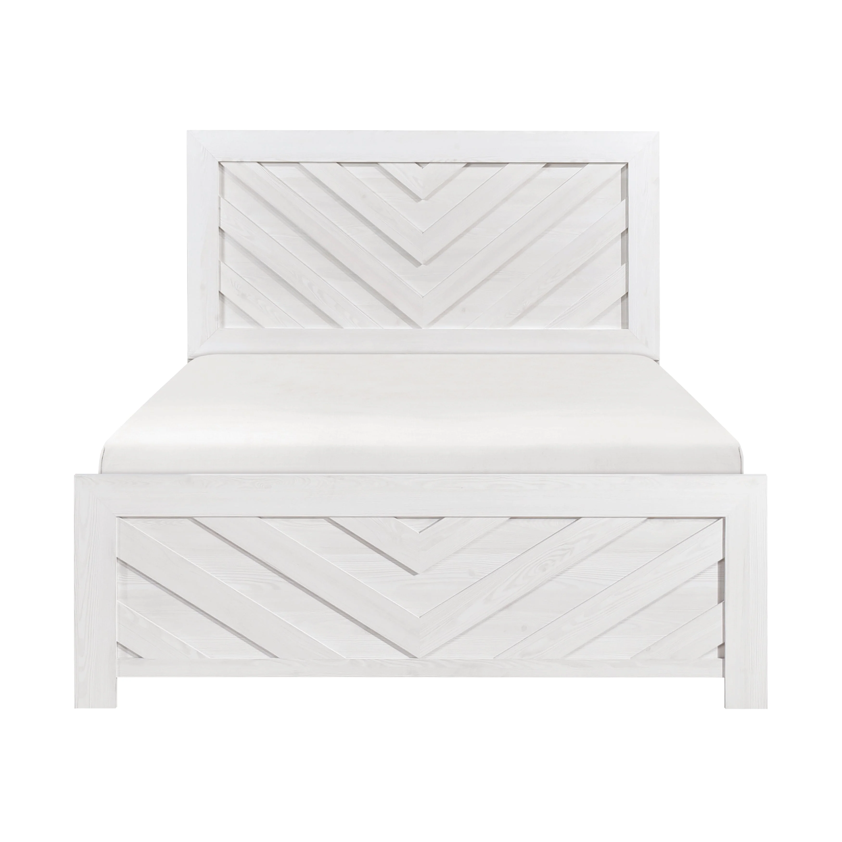Corbin White Crossbuck Queen Panel Bed - Image 9