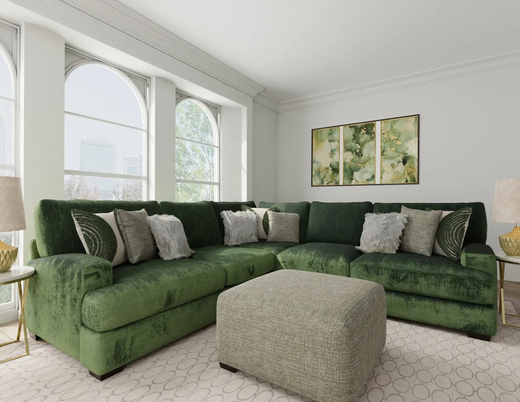 Corinthian Luscious Pine 3-Piece Sectional
