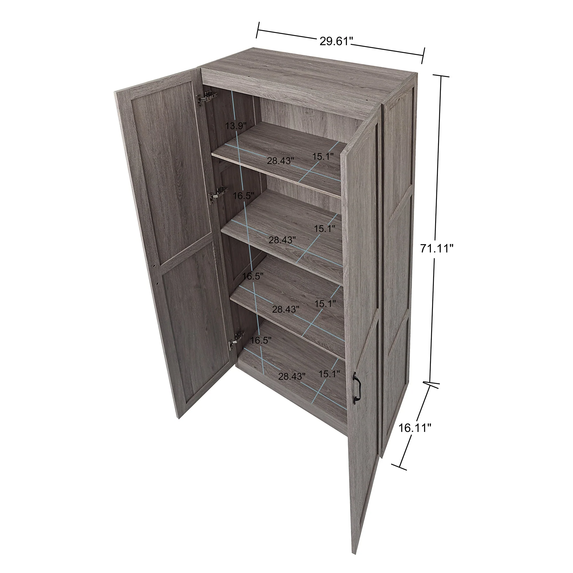 Cornelia Storage Closet 2.0 in Grey - Image 3