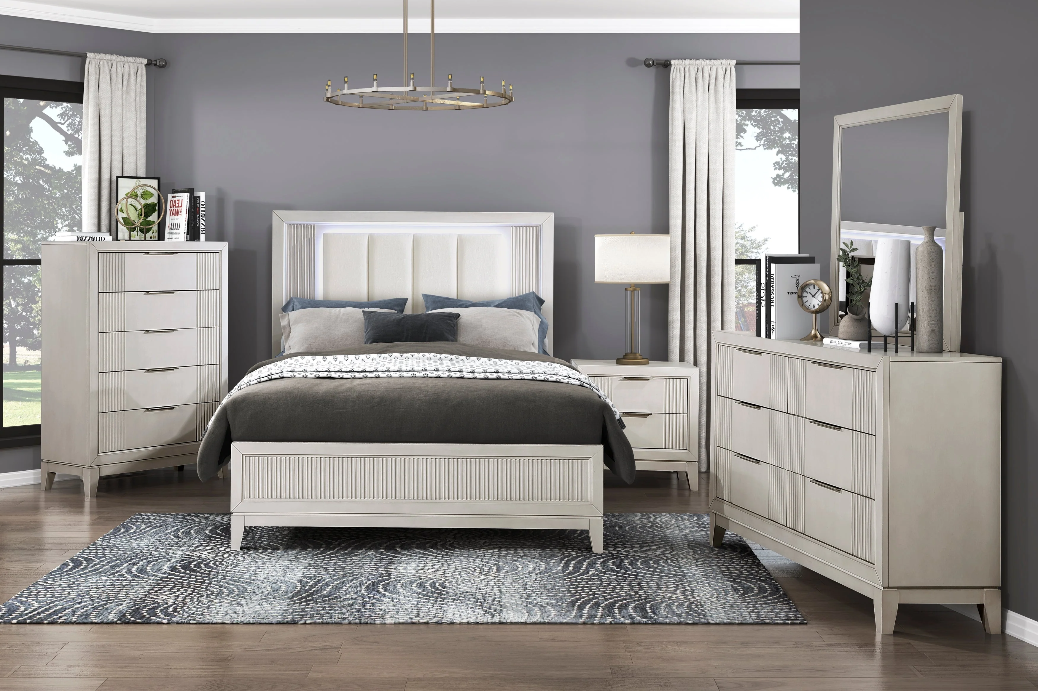 Cornwall Antique White Bedroom Set