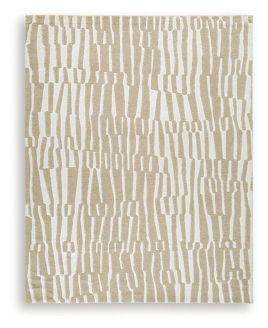 Corrbell Beige/White Large Rug - Image 2