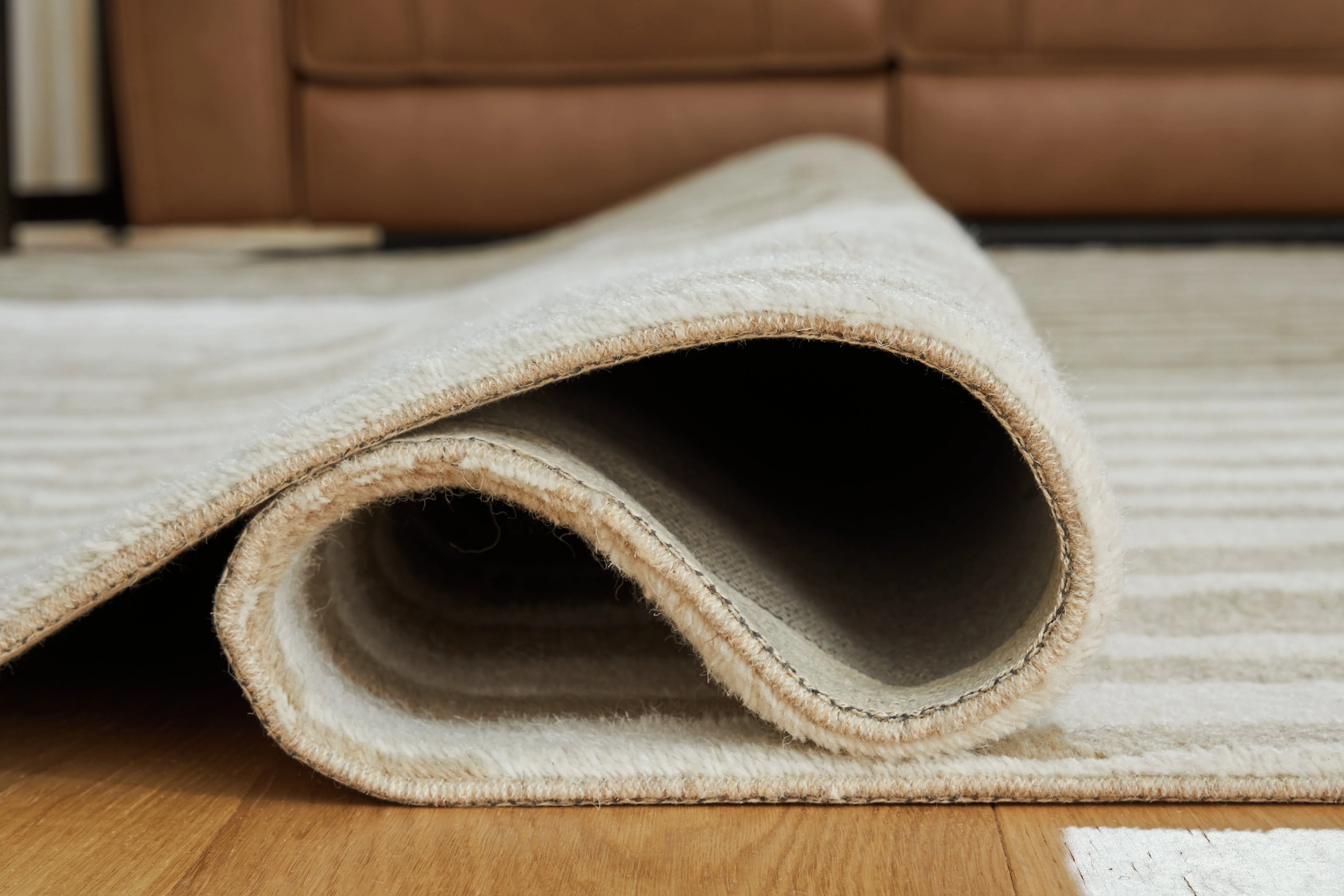 Corrbell Beige/White Large Rug - Image 4