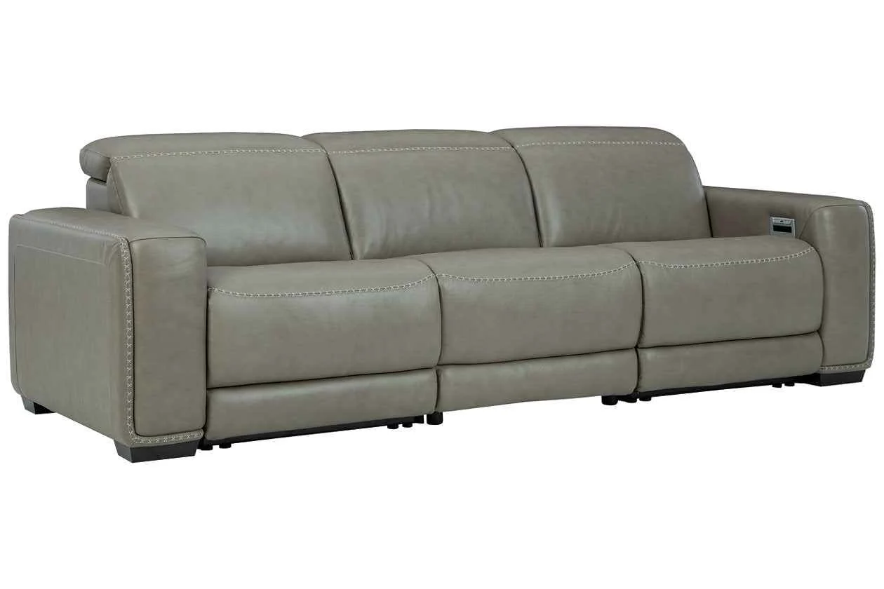Correze Gray Power Reclining Living Room Set (Center Console) - Image 4