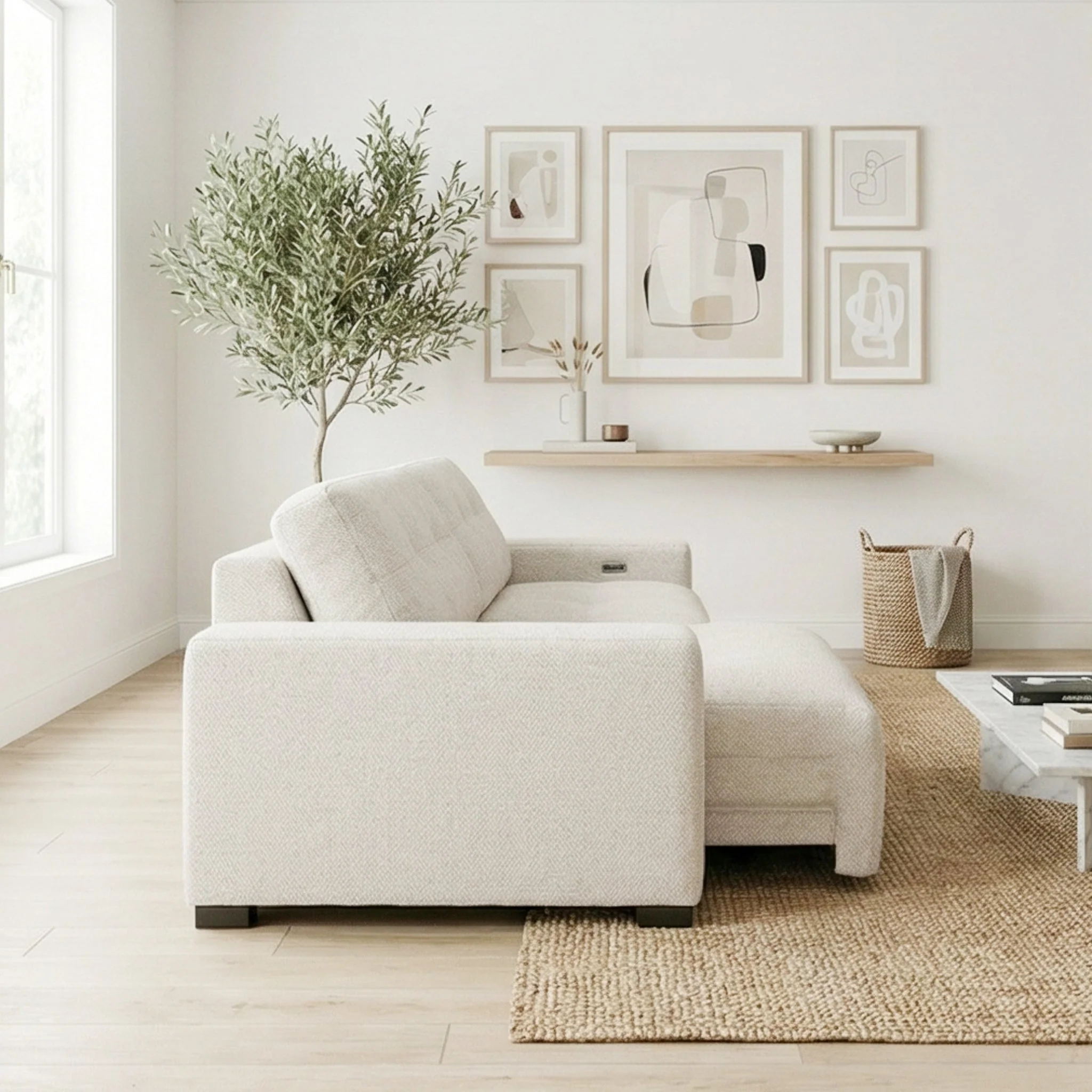 Corston Beige Linen PWR Slider Sofa - Image 3
