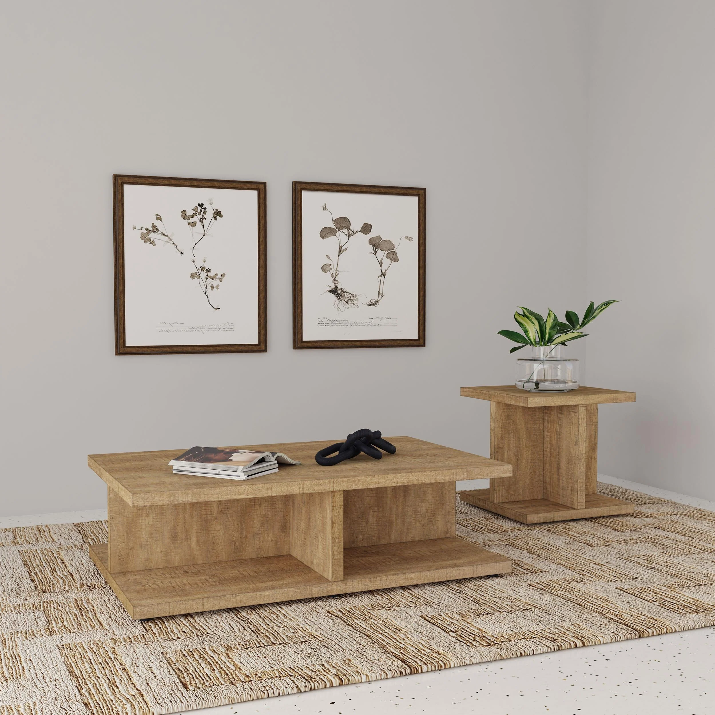 Cortona Mango 2-Piece Coffee and End Table Set
