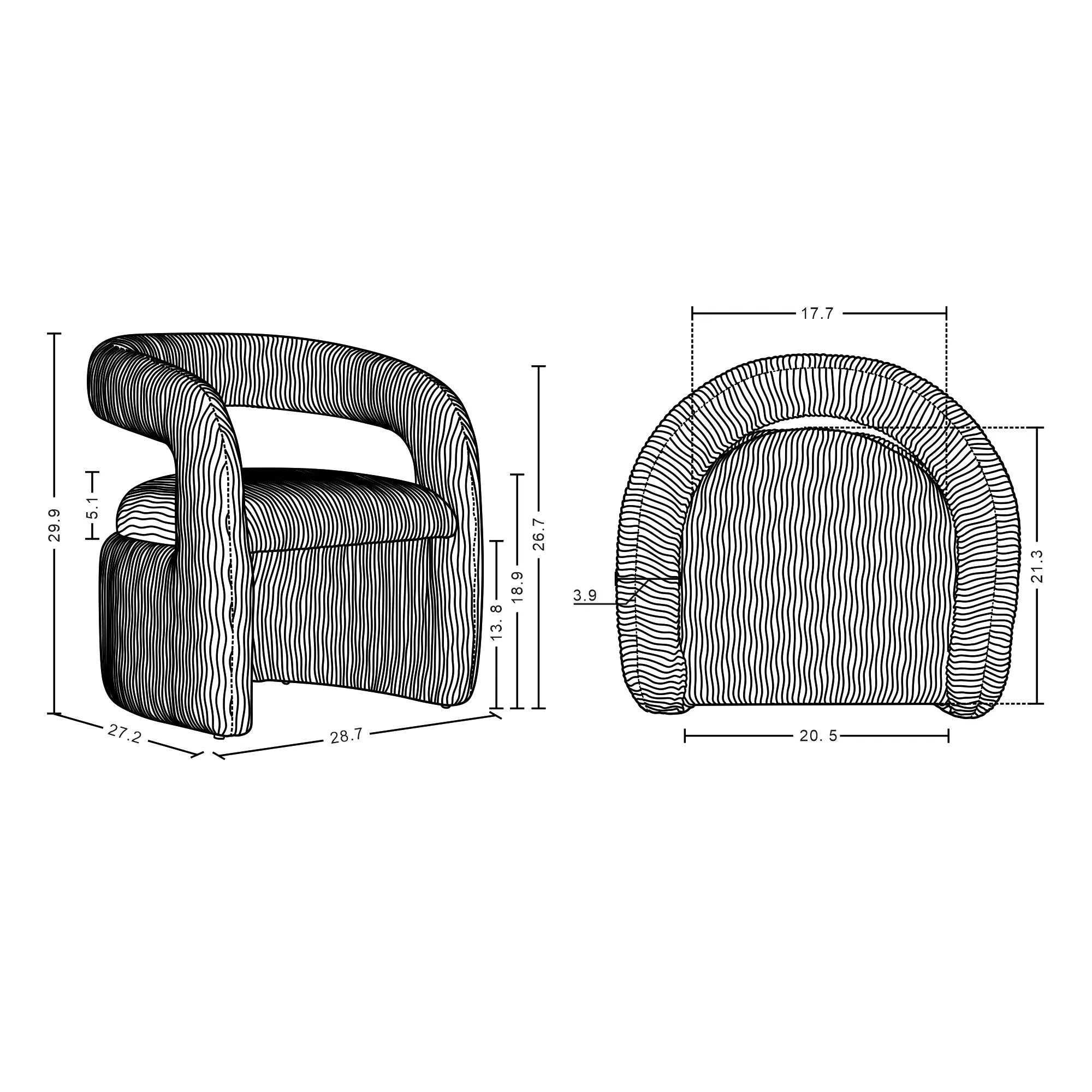 Corvette Dining Chairs in Dove (set of 2) - Image 2