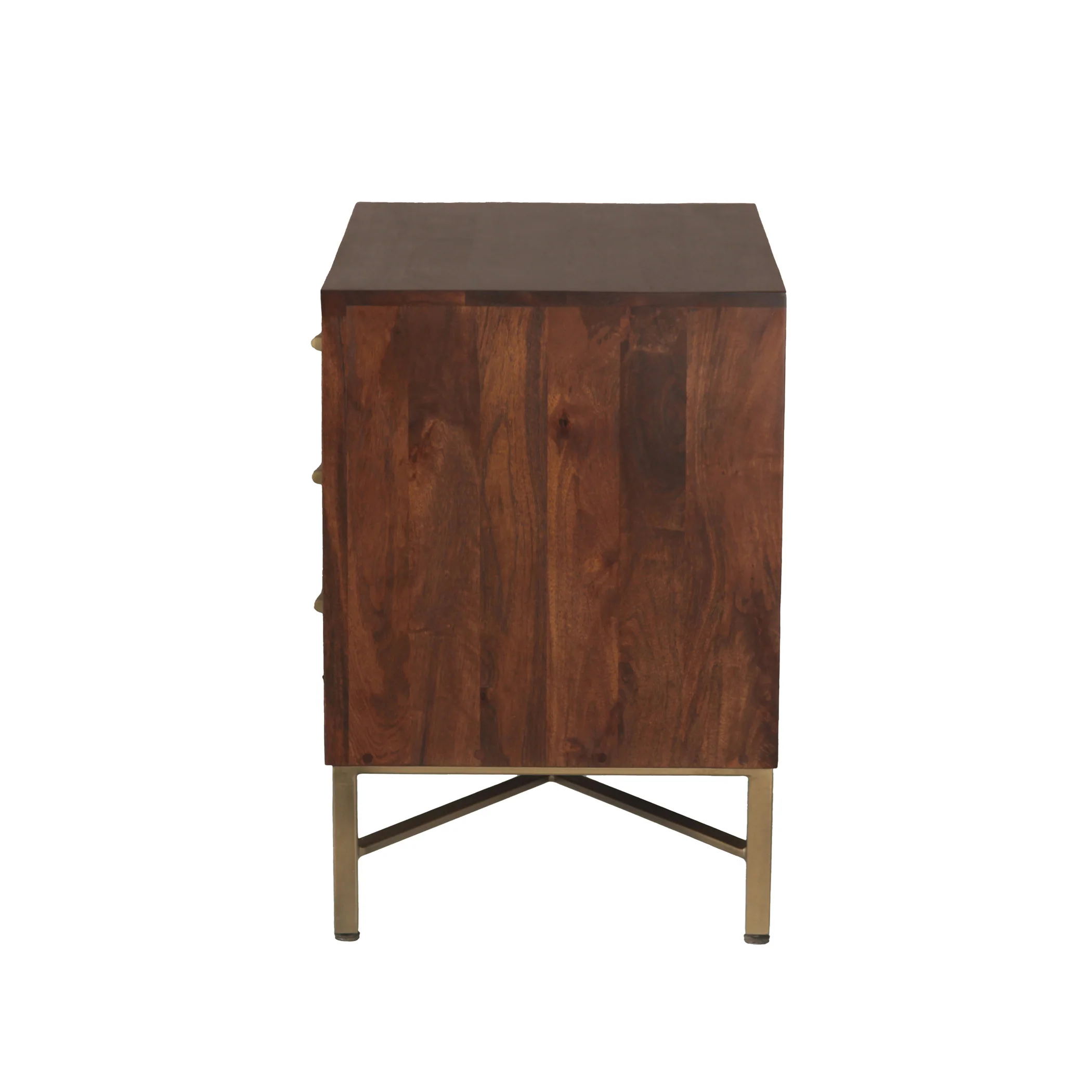 Cosmopolitan 26" Three Drawer Nightstand in Honey Brown - Image 7