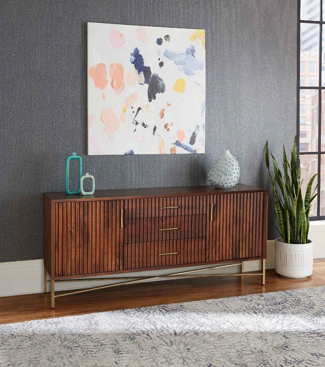 Cosmopolitan 68" Sideboard in Honey Brown - Image 6