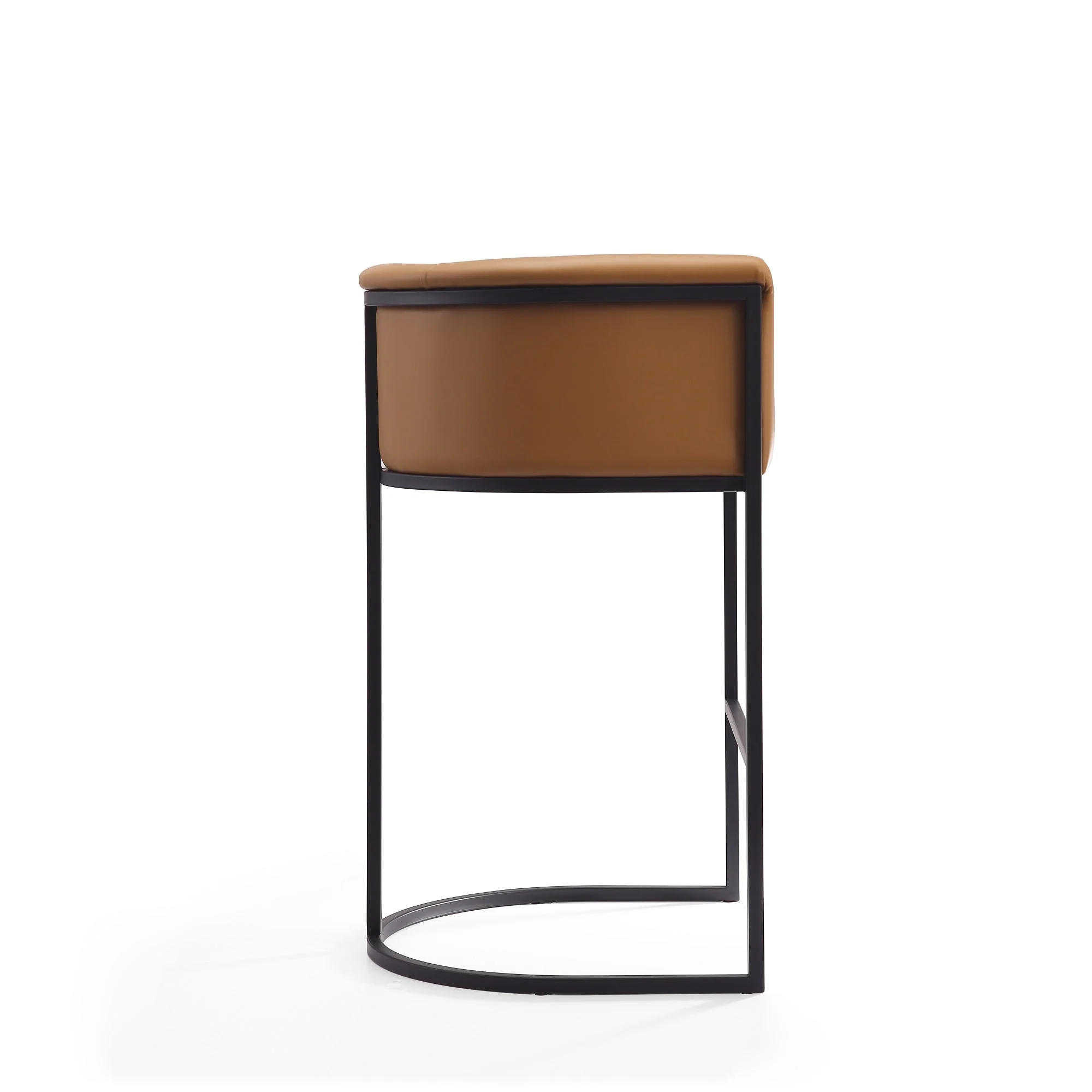 Cosmopolitan Barstool in Camel and Black (set of 2) - Image 6